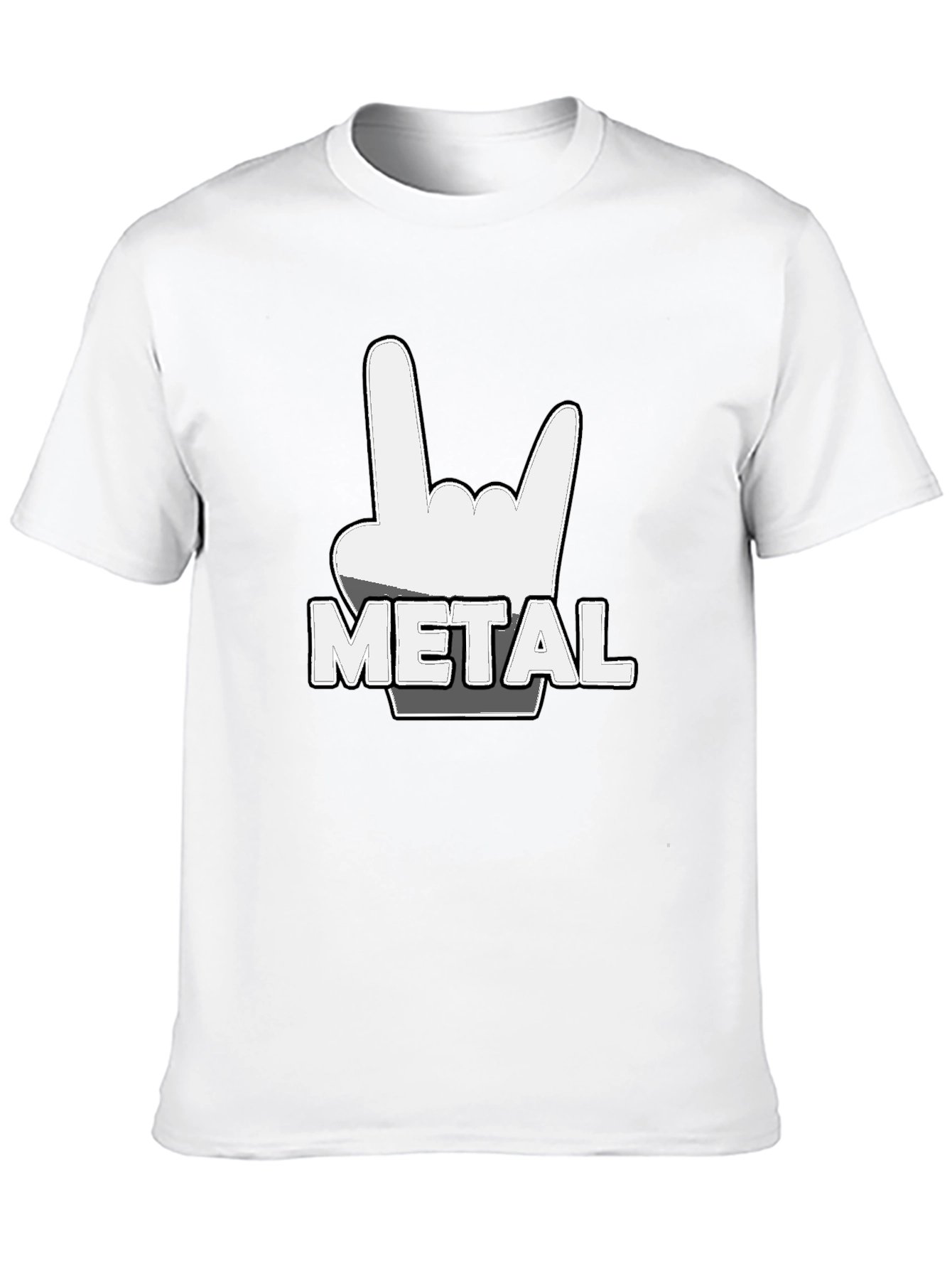 Metal Rock Hand T-Shirt - Black Tee