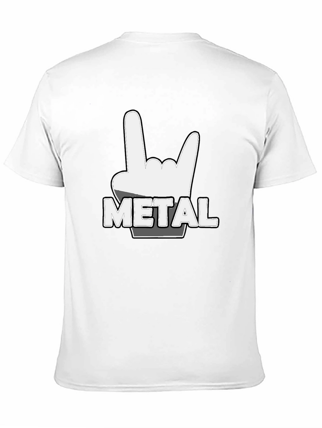 Metal Rock Hand T-Shirt - Black Tee