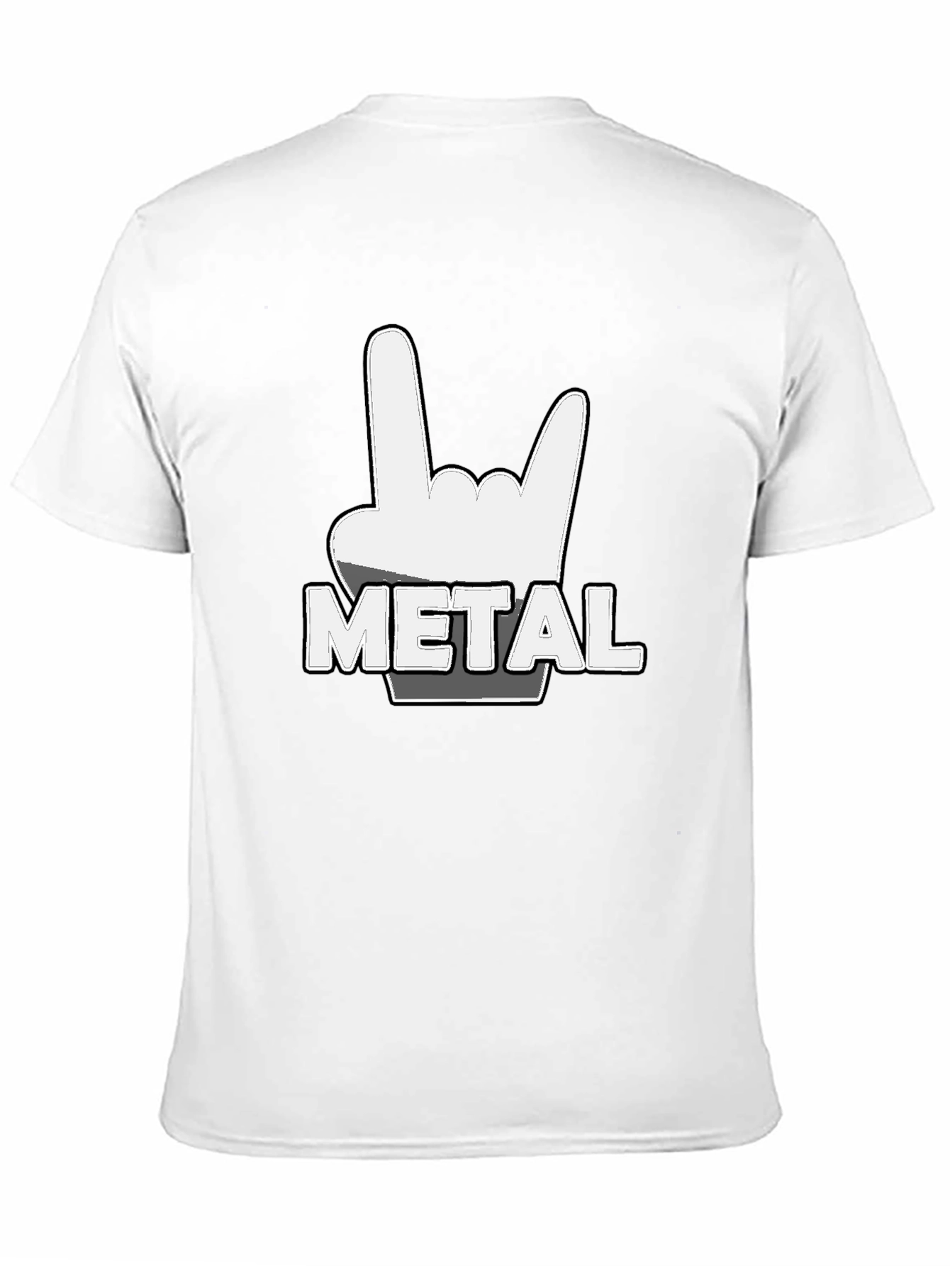 Metal Rock Hand T-Shirt - Black Tee
