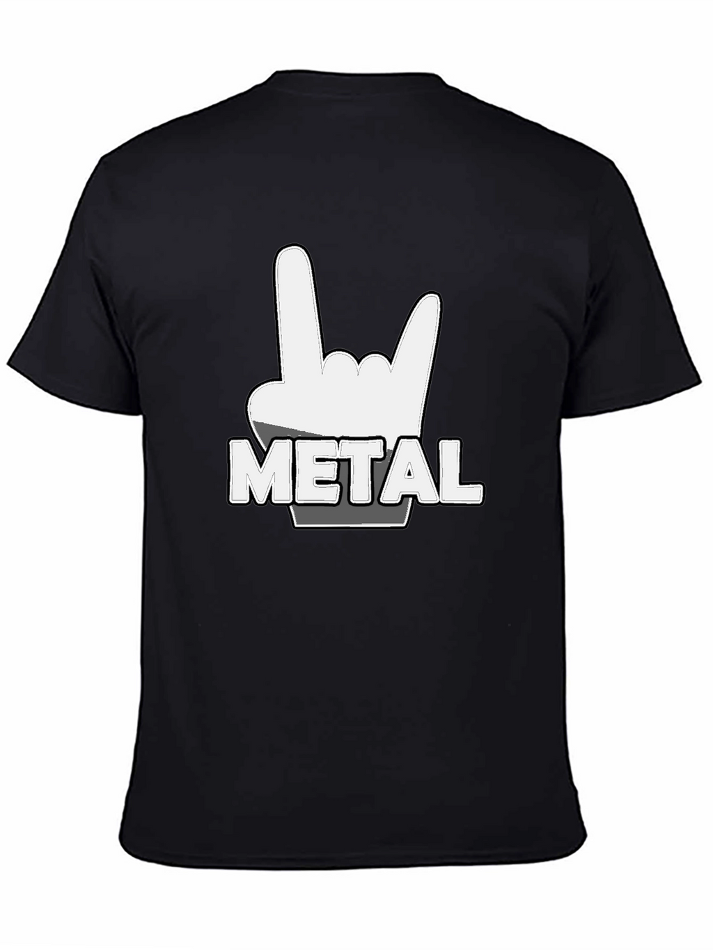 Metal Rock Hand T-Shirt - Black Tee