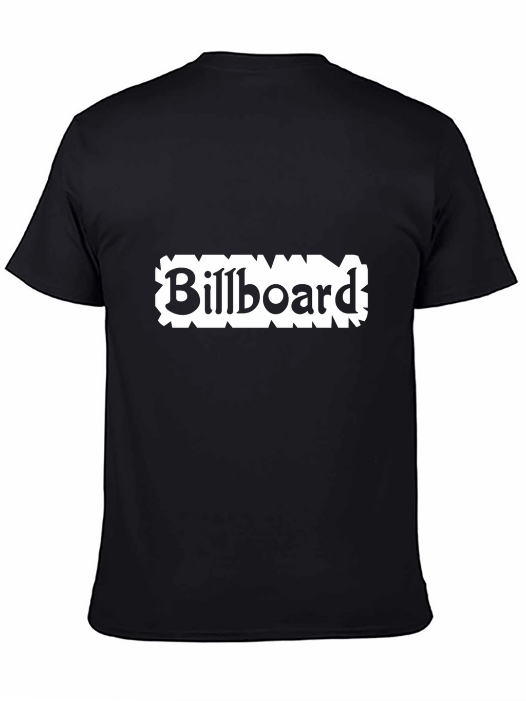 Billboard Graphic Tee - Black Cotton Blend T-Shirt