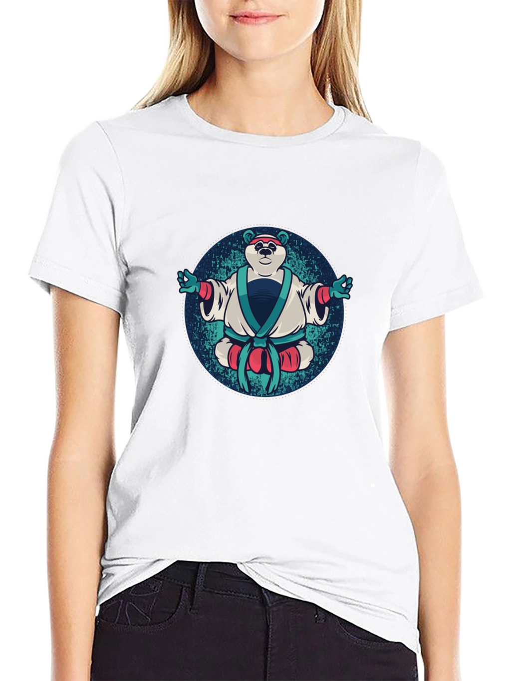 Zen Panda T-Shirt - Black Cotton Tee