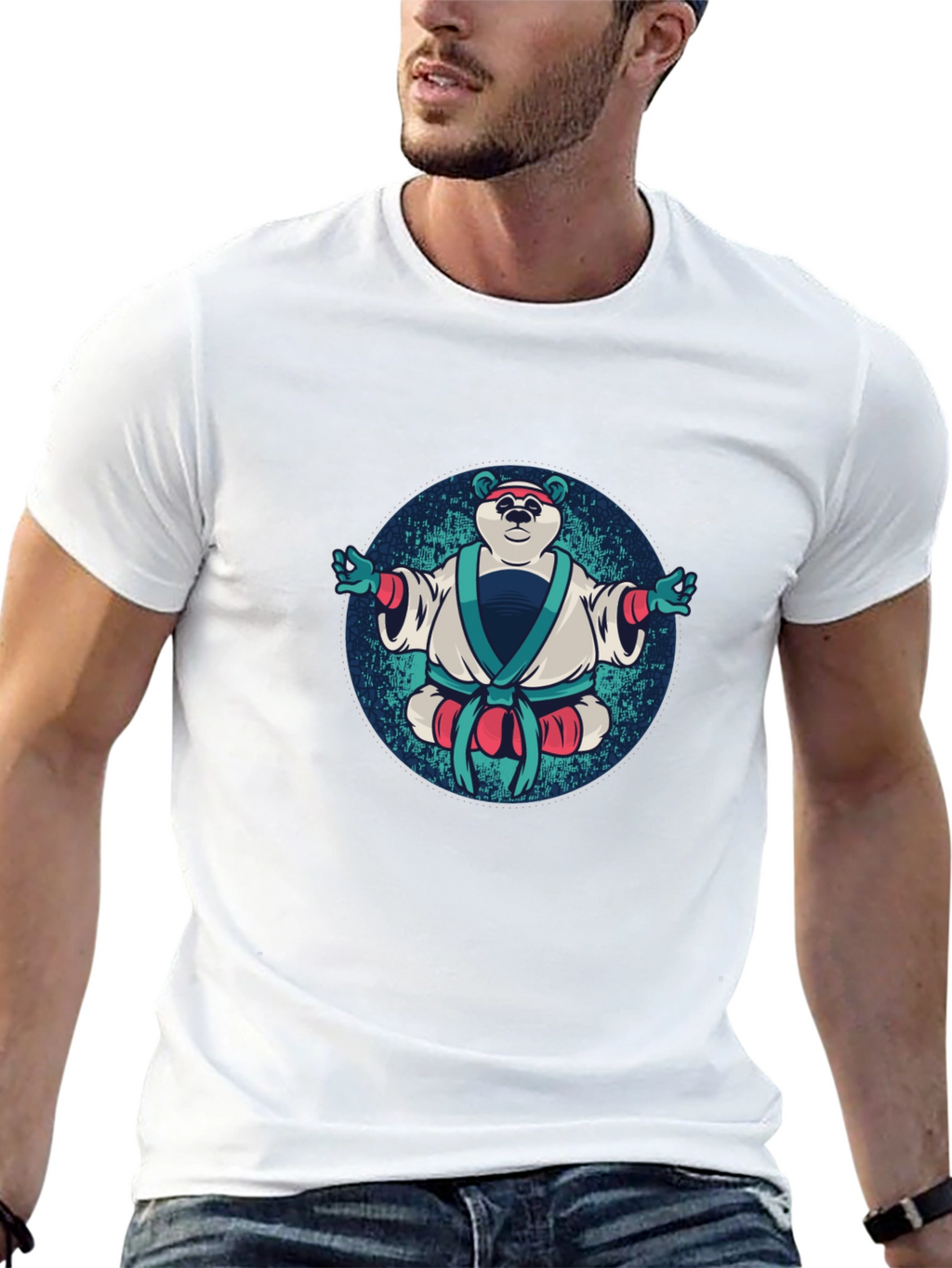 Zen Panda T-Shirt - Black Cotton Tee
