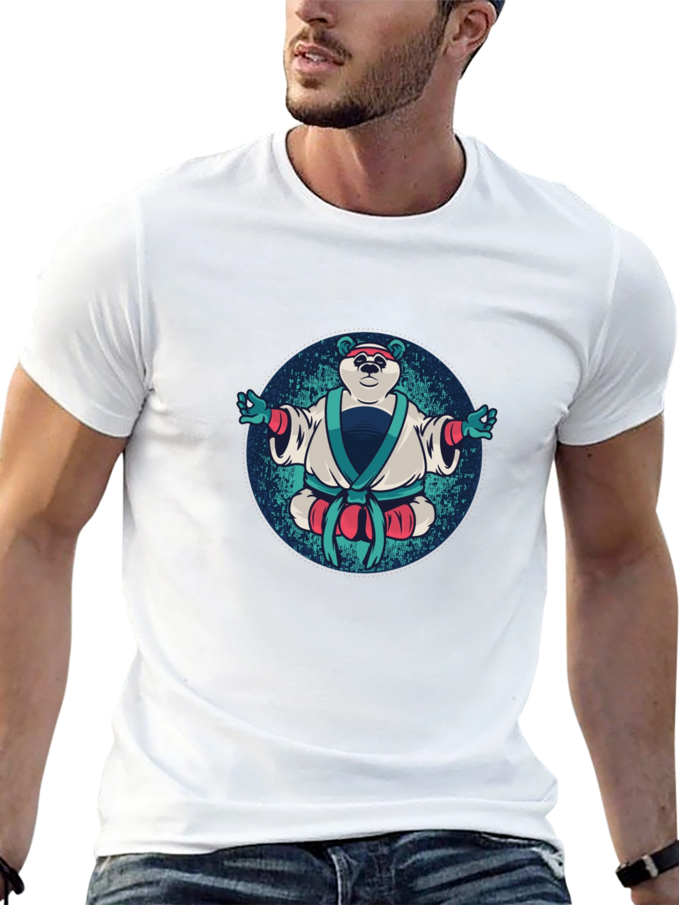 Zen Panda T-Shirt - Black Cotton Tee