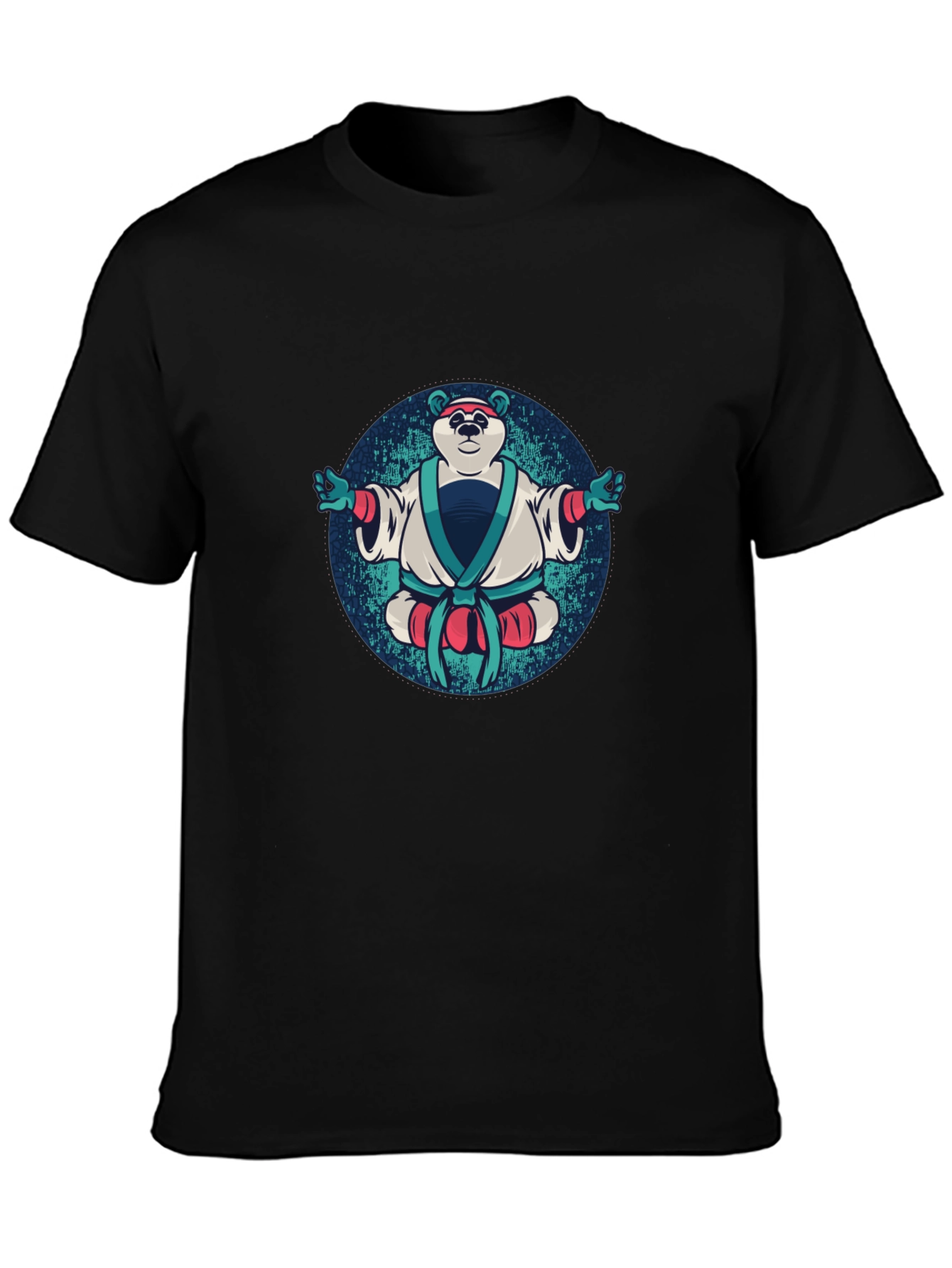 Zen Panda T-Shirt - Black Cotton Tee