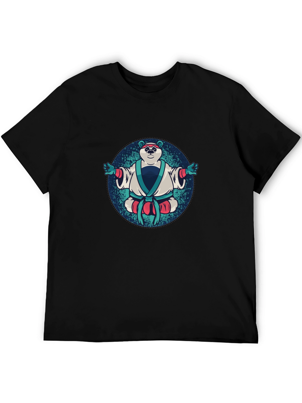 Zen Panda T-Shirt - Black Cotton Tee