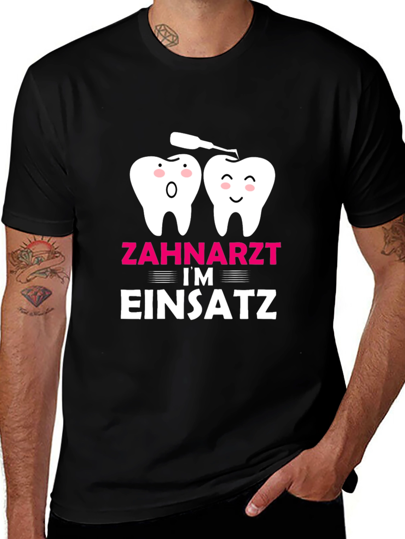 Dentist in Action T-Shirt Funny Dental Tee