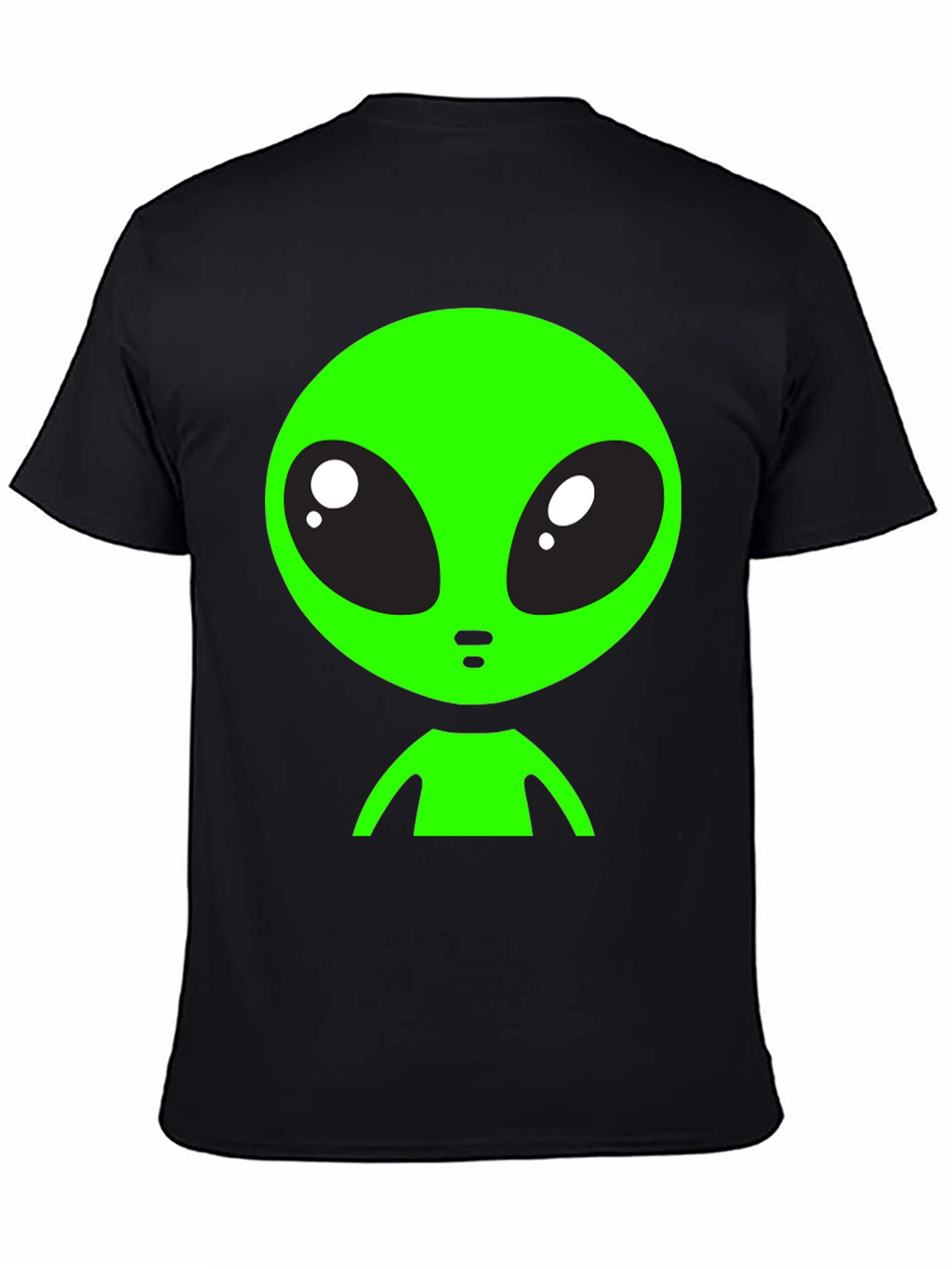 Alien Graphic Tee - Black Crew Neck T-Shirt