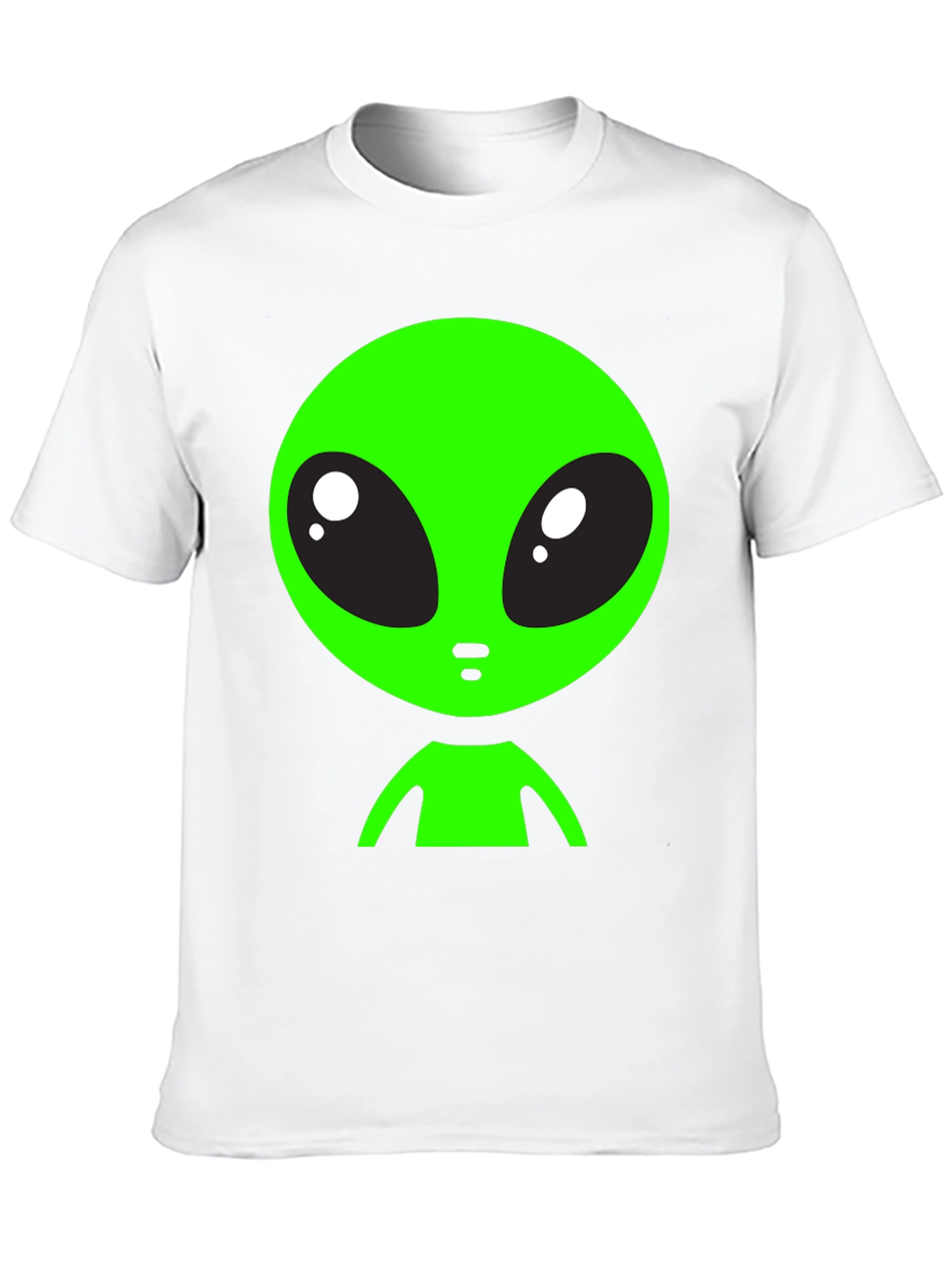 Alien Graphic Tee - Black Crew Neck T-Shirt