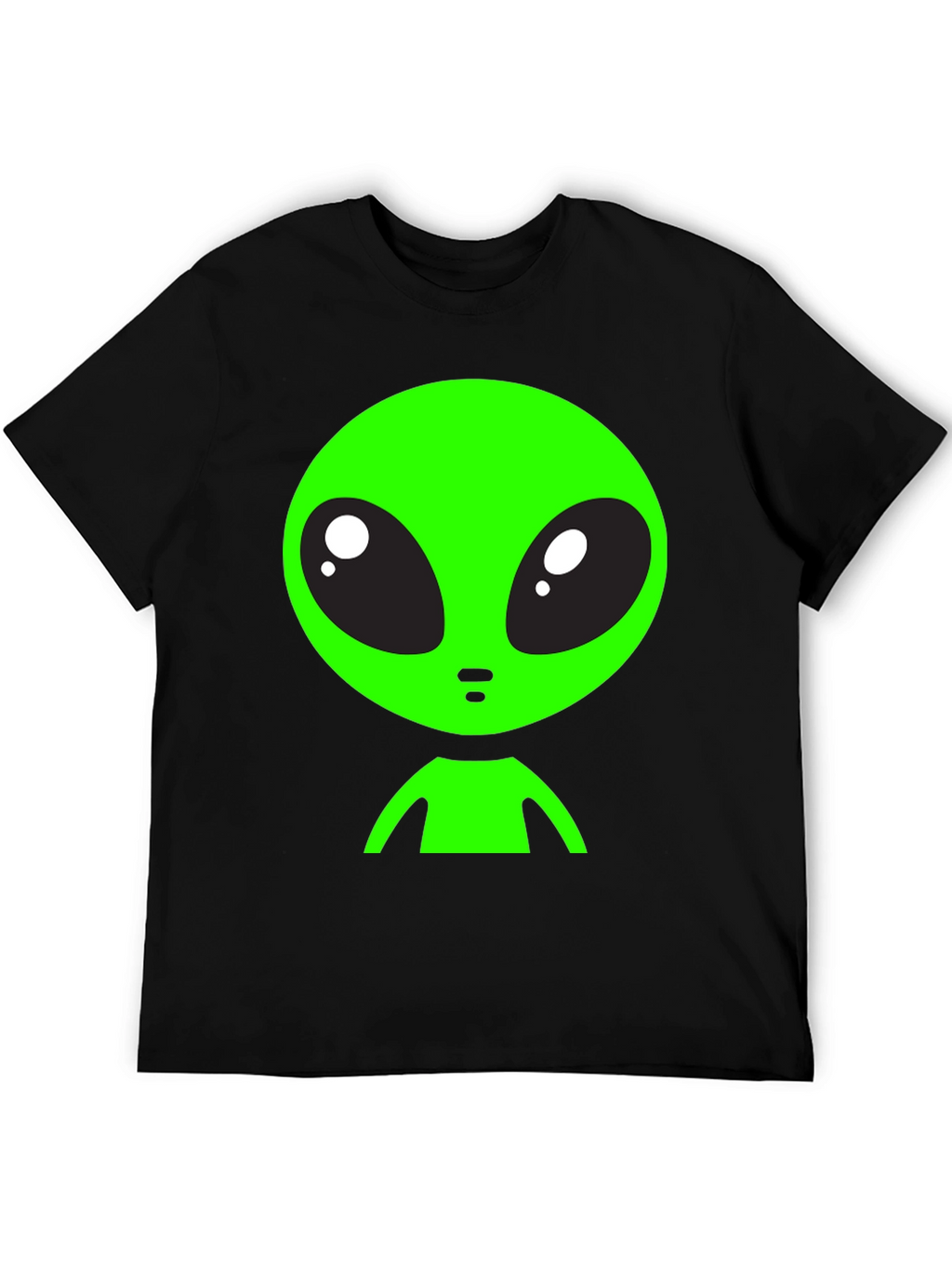 Alien Graphic Tee - Black Crew Neck T-Shirt