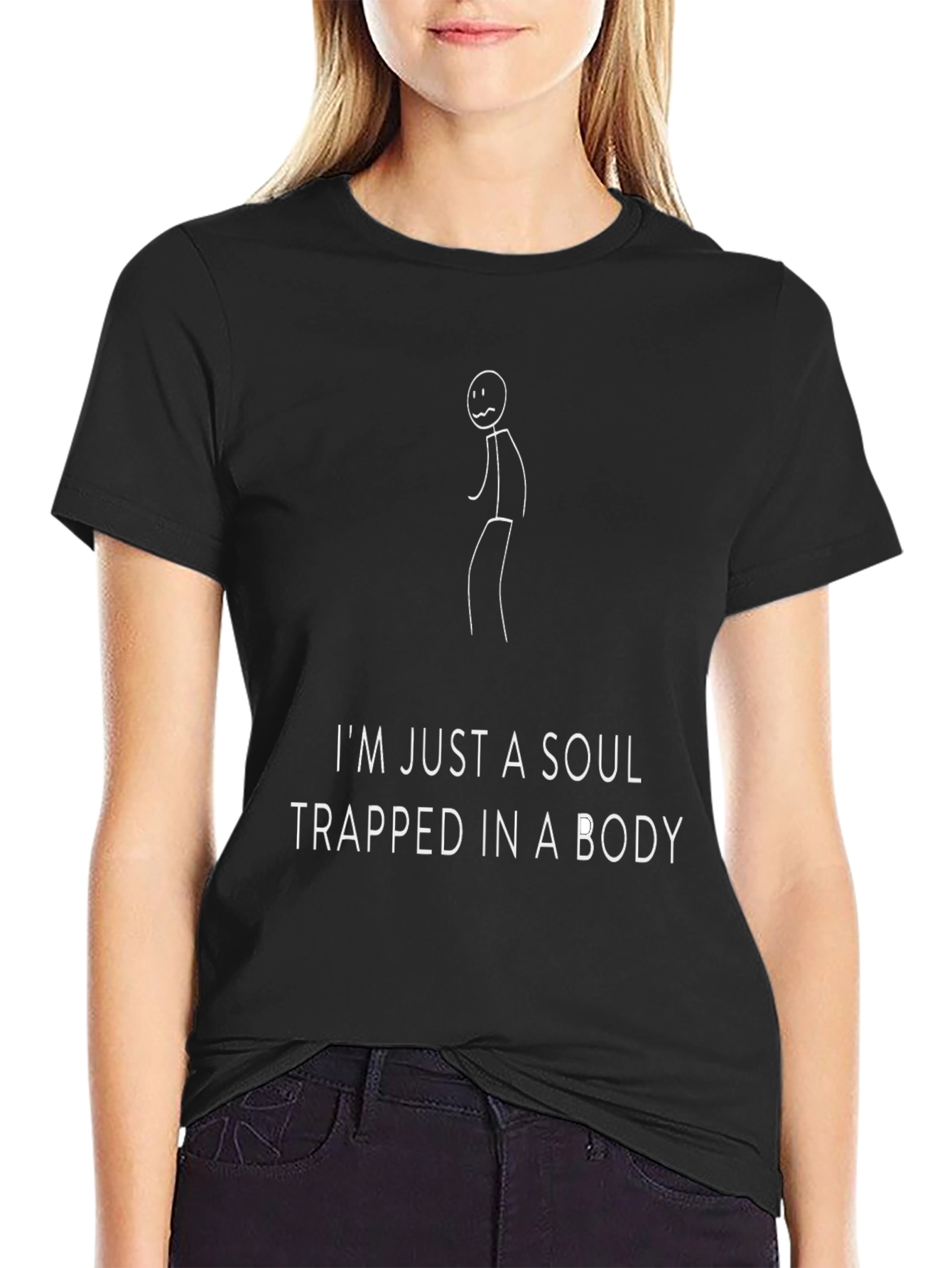 Soul Trapped in Body Funny Graphic T-Shirt