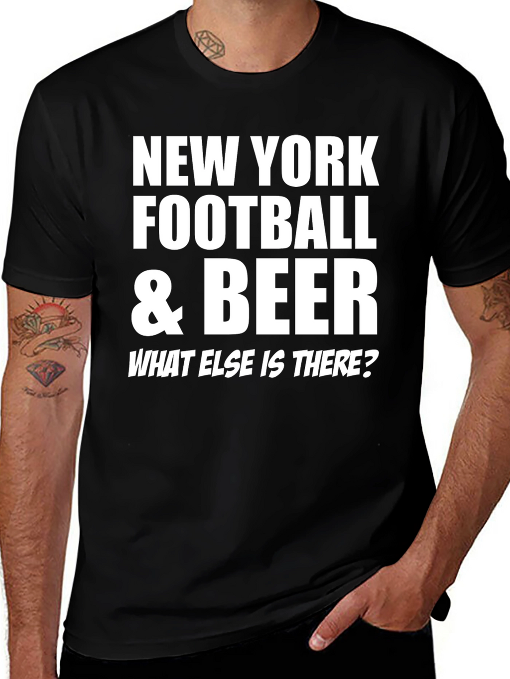 New York Football & Beer Graphic Tee