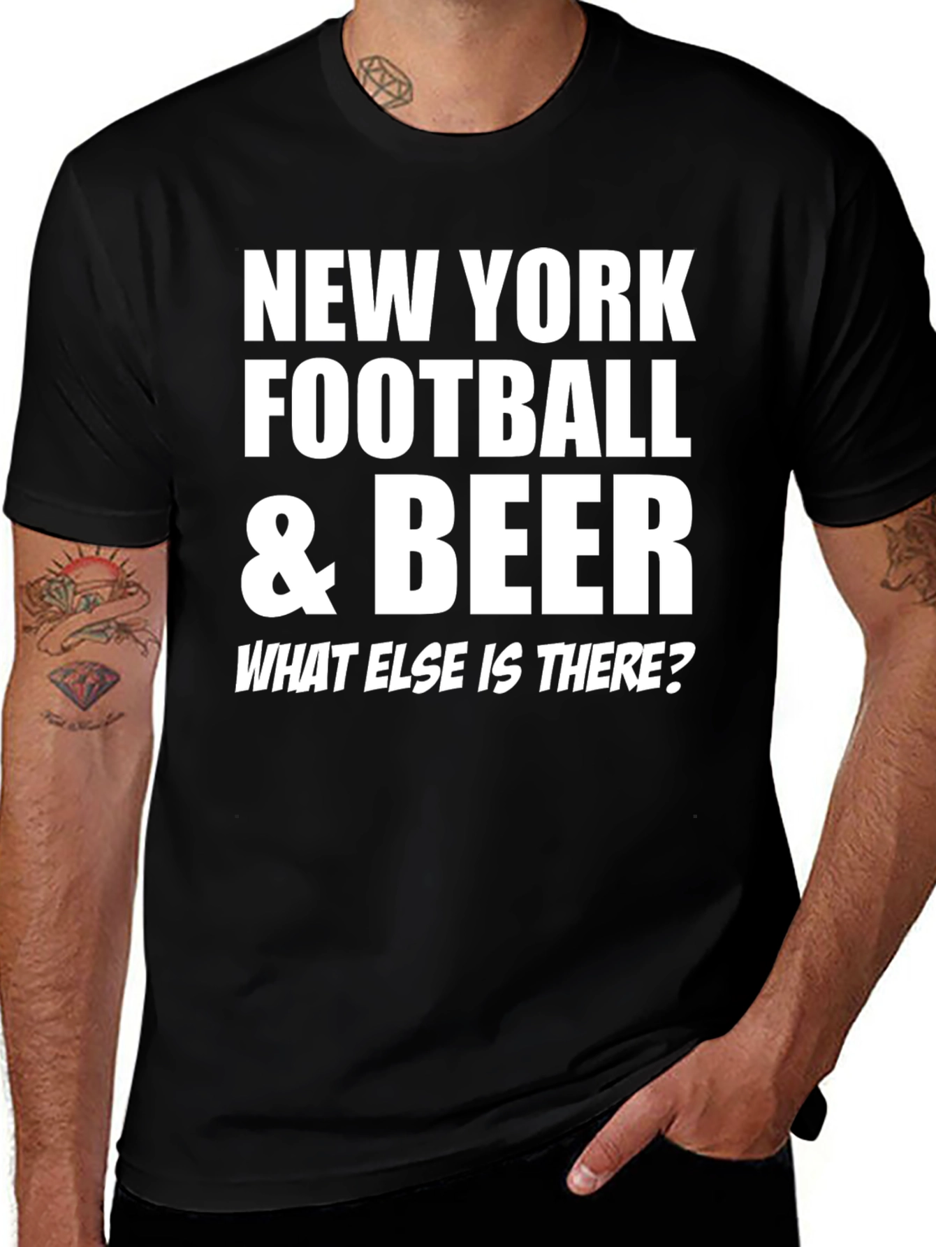 New York Football & Beer Graphic Tee