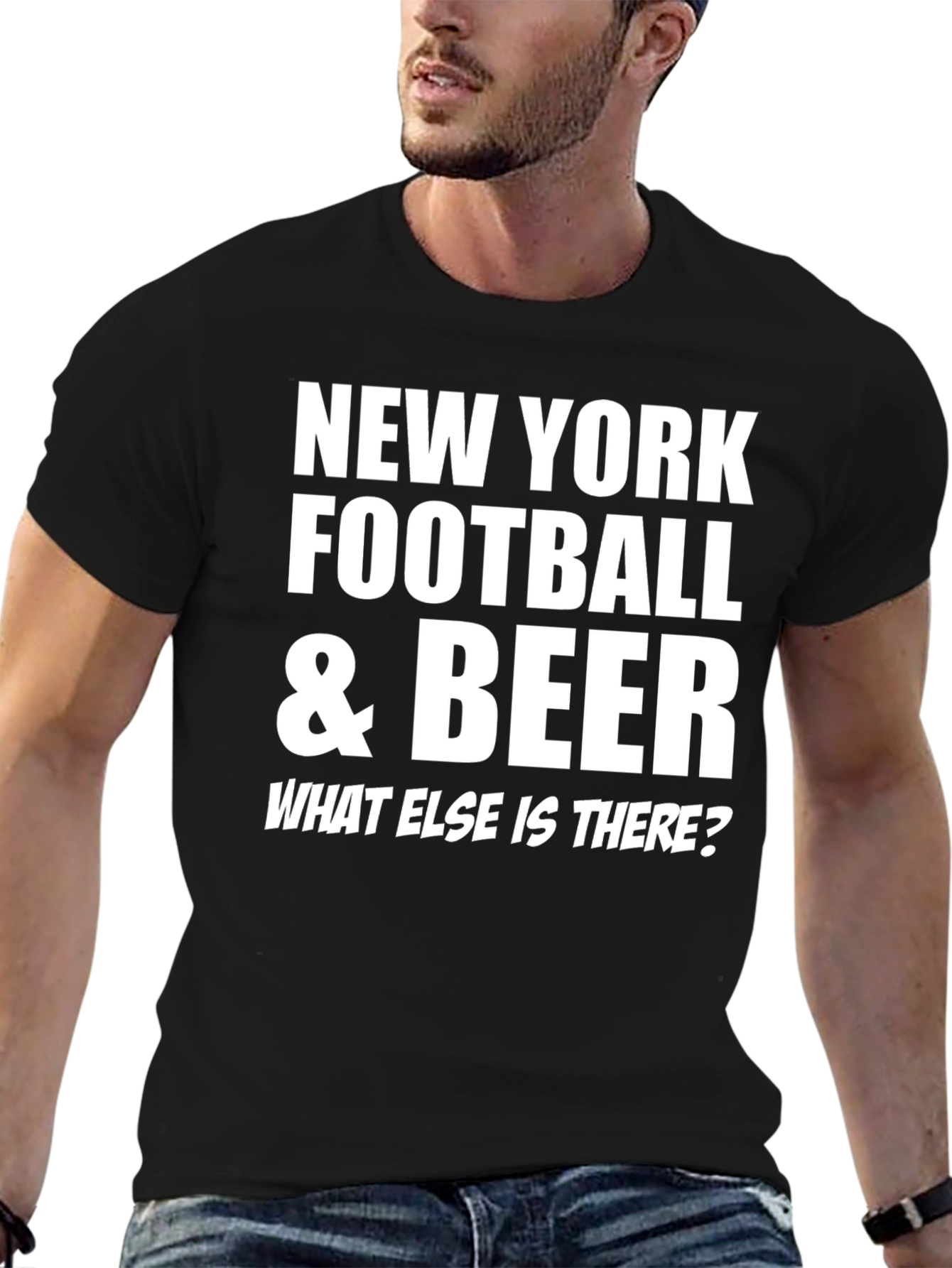 New York Football & Beer Graphic Tee