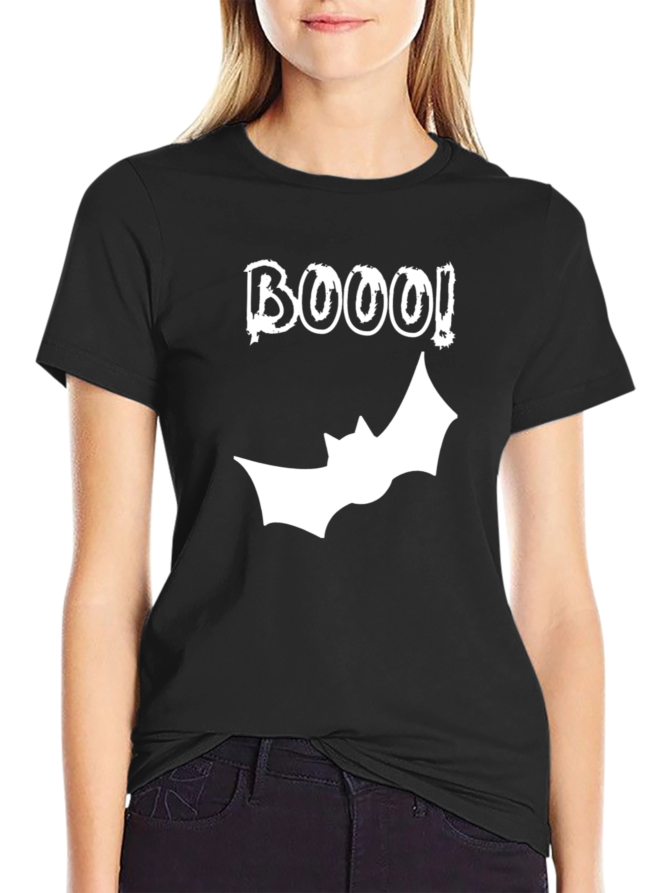 BOOO! Halloween Graphic Tee - Black T-Shirt