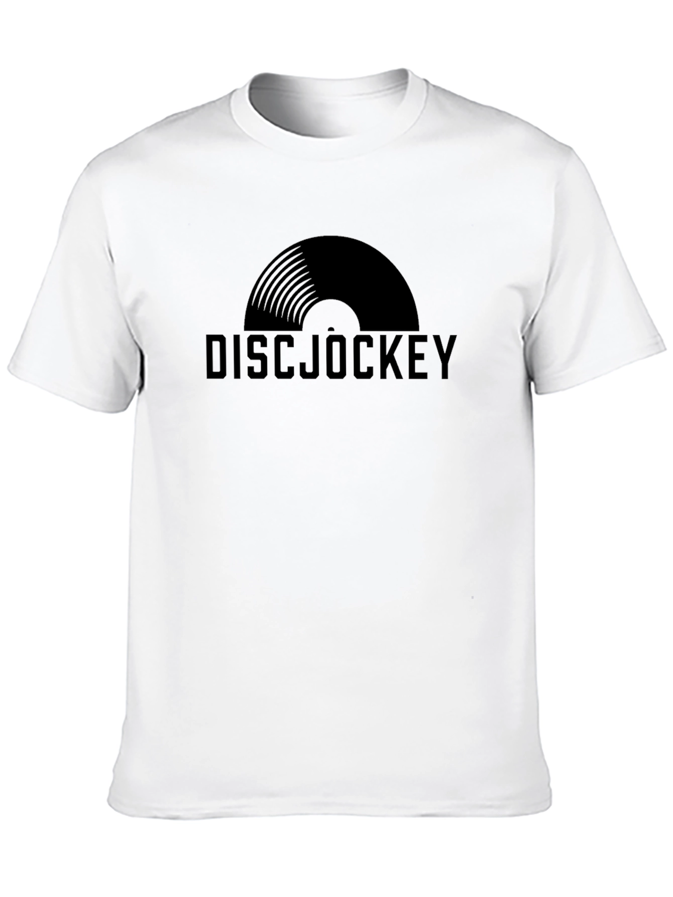 Disc Jockey Graphic Tee - Black Cotton Comfort