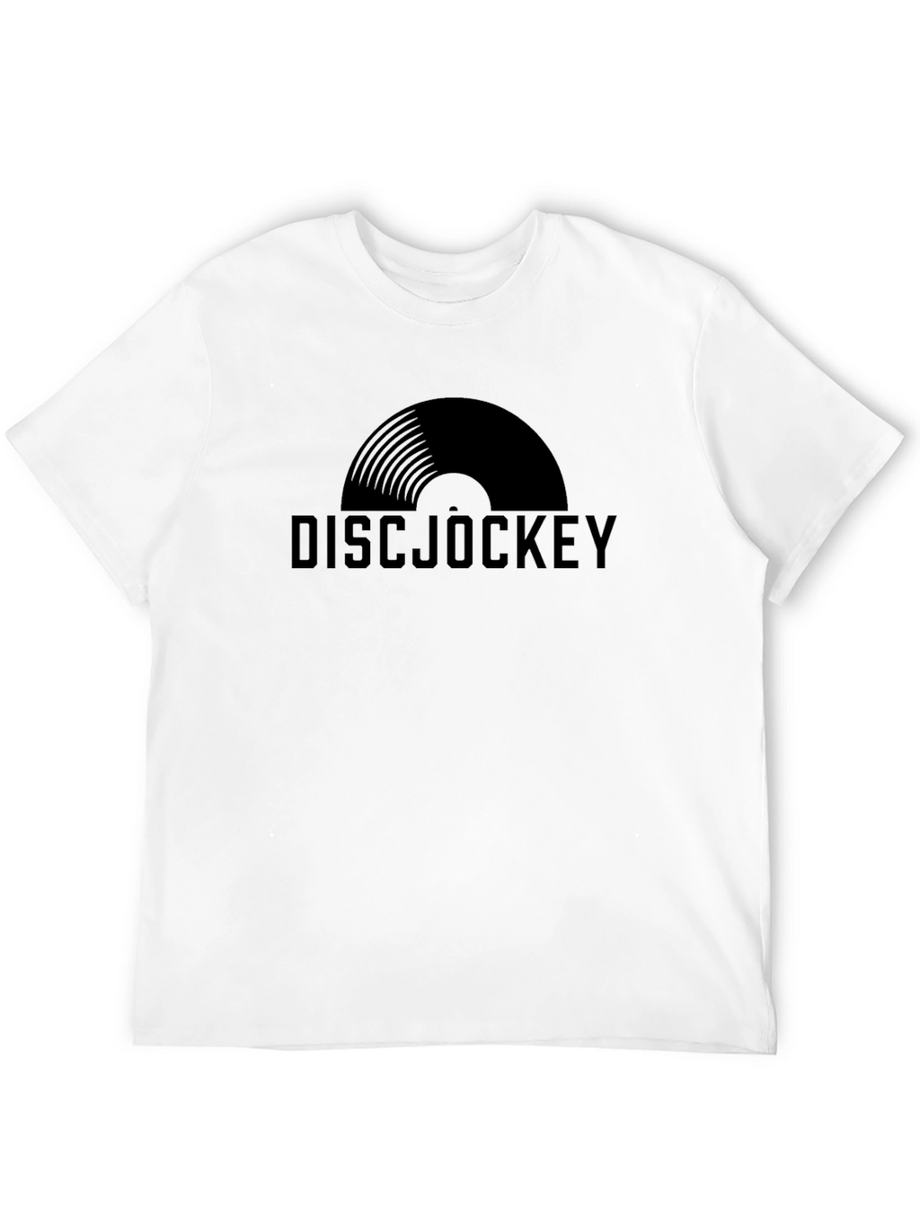 Disc Jockey Graphic Tee - Black Cotton Comfort