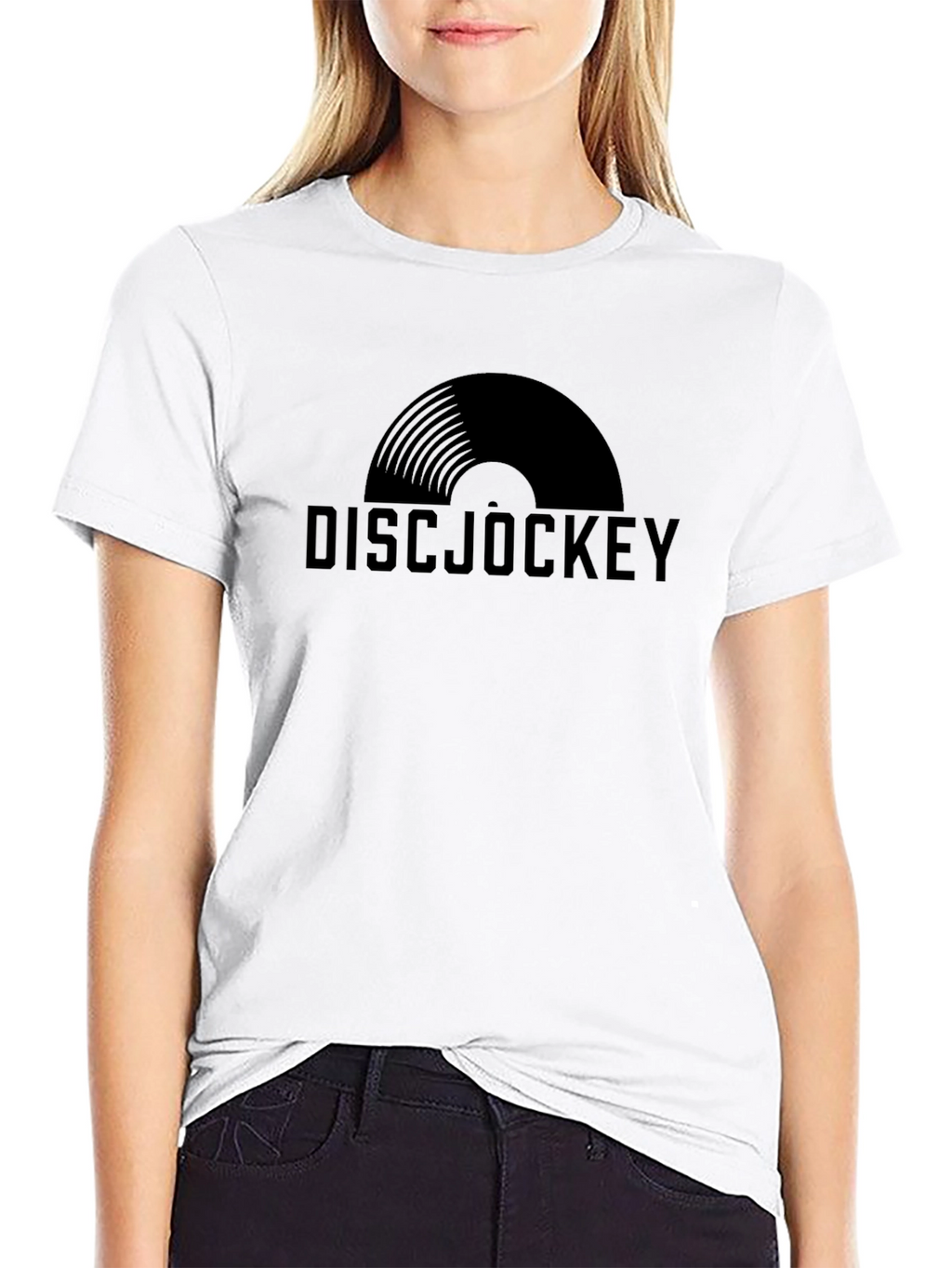 Disc Jockey Graphic Tee - Black Cotton Comfort