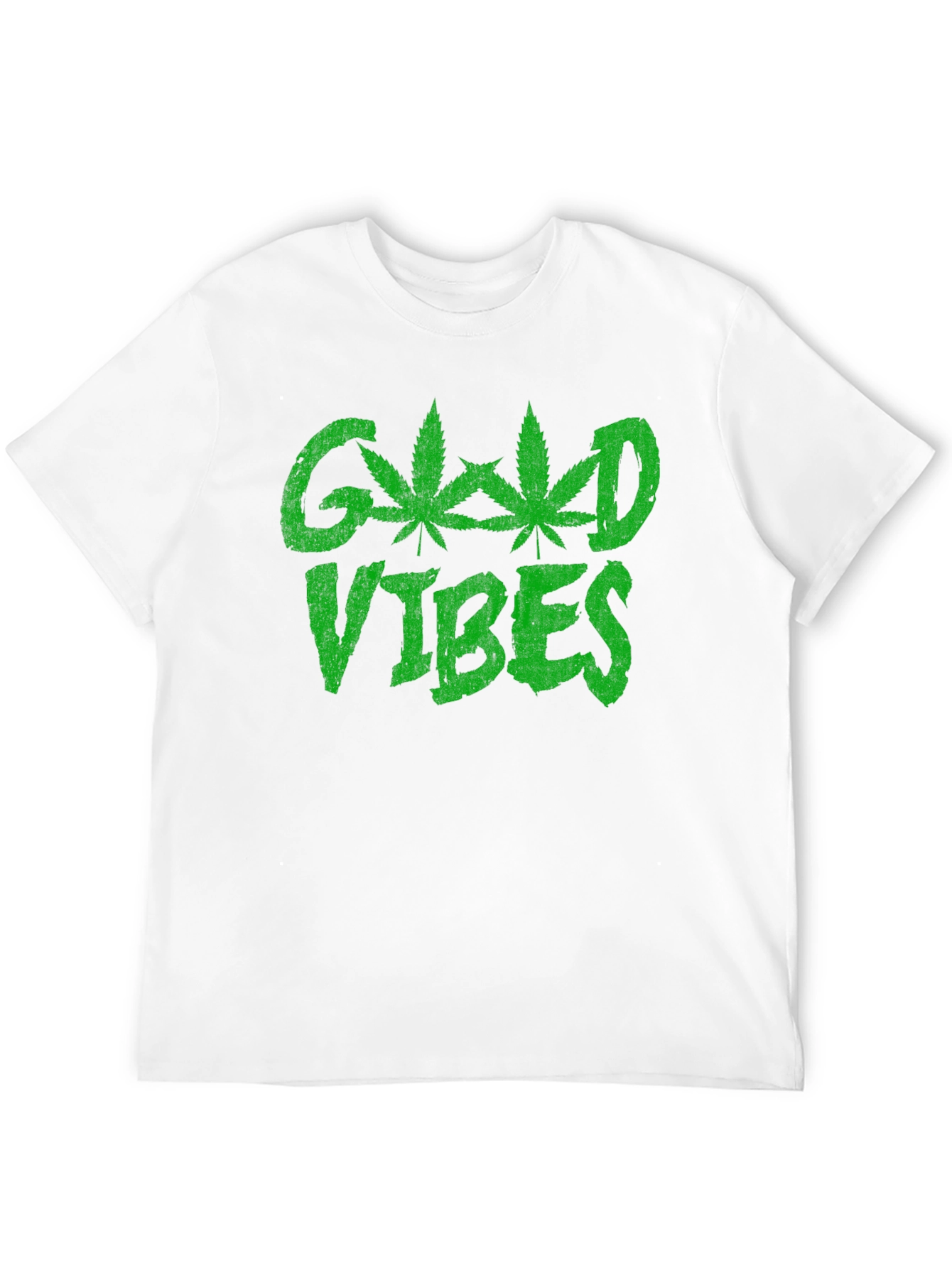 Good Vibes T-Shirt - Marijuana Leaf Design