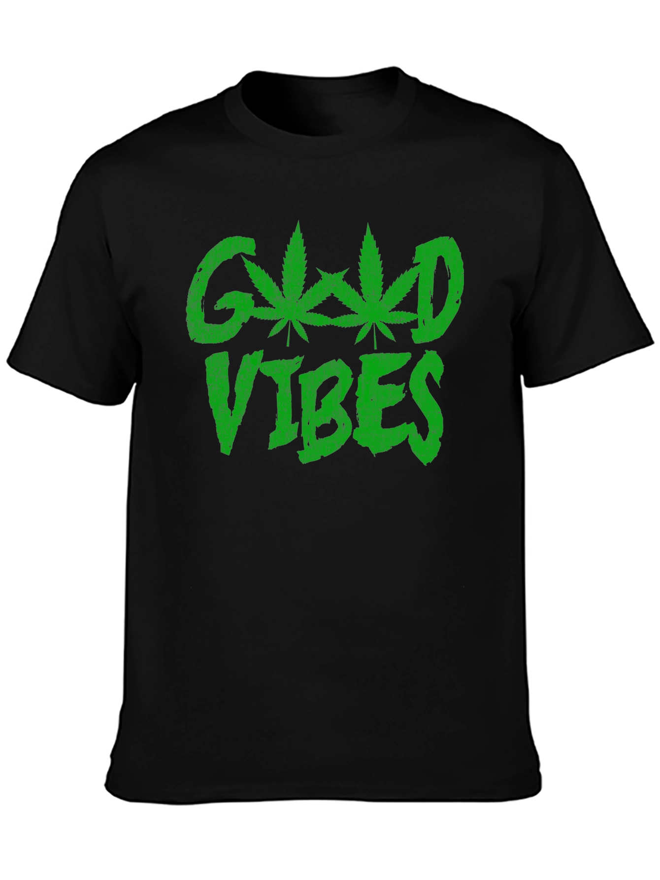 Good Vibes T-Shirt - Marijuana Leaf Design