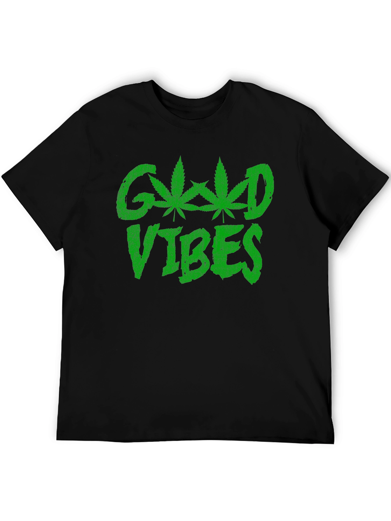 Good Vibes T-Shirt - Marijuana Leaf Design