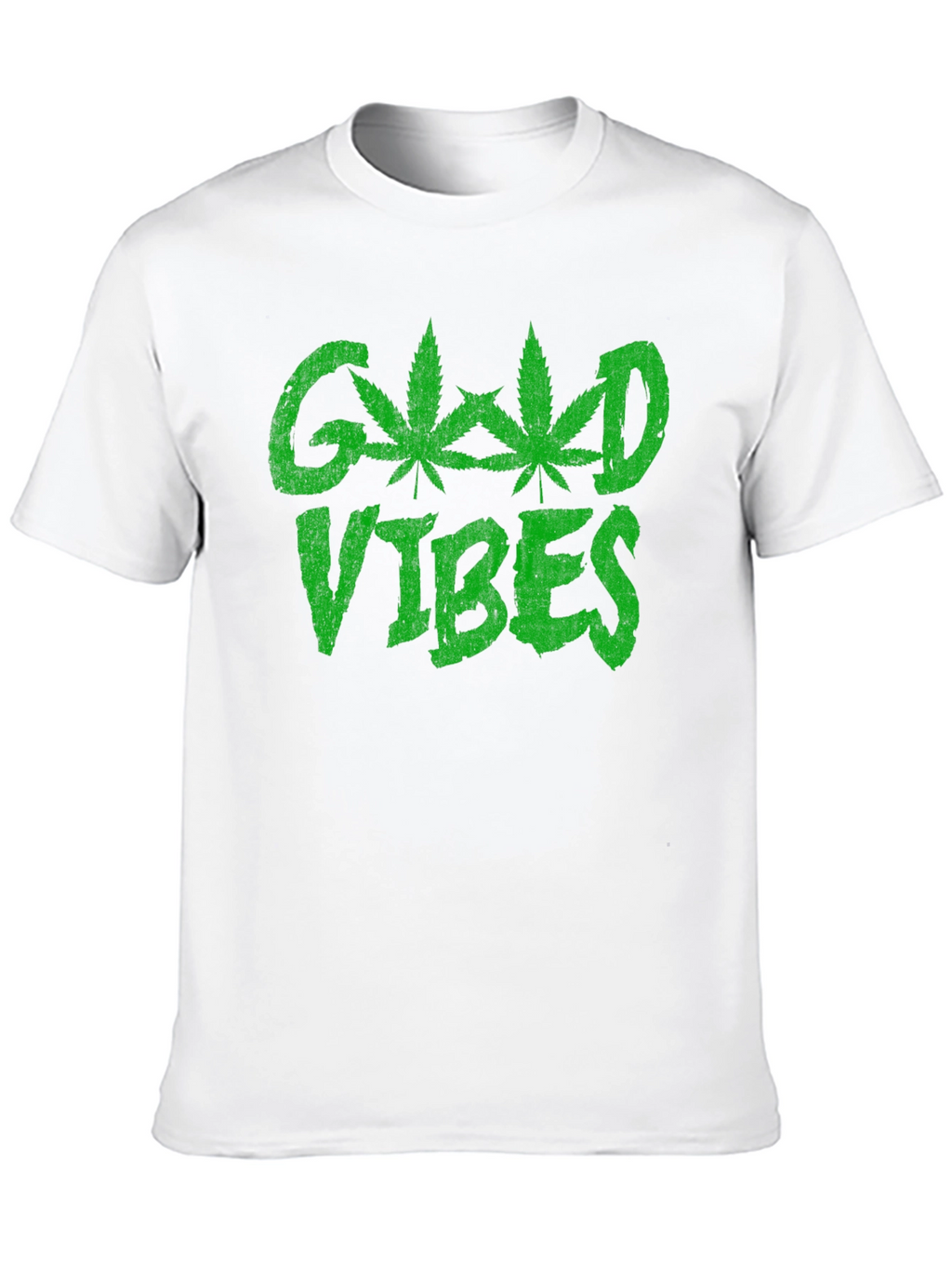 Good Vibes T-Shirt - Marijuana Leaf Design