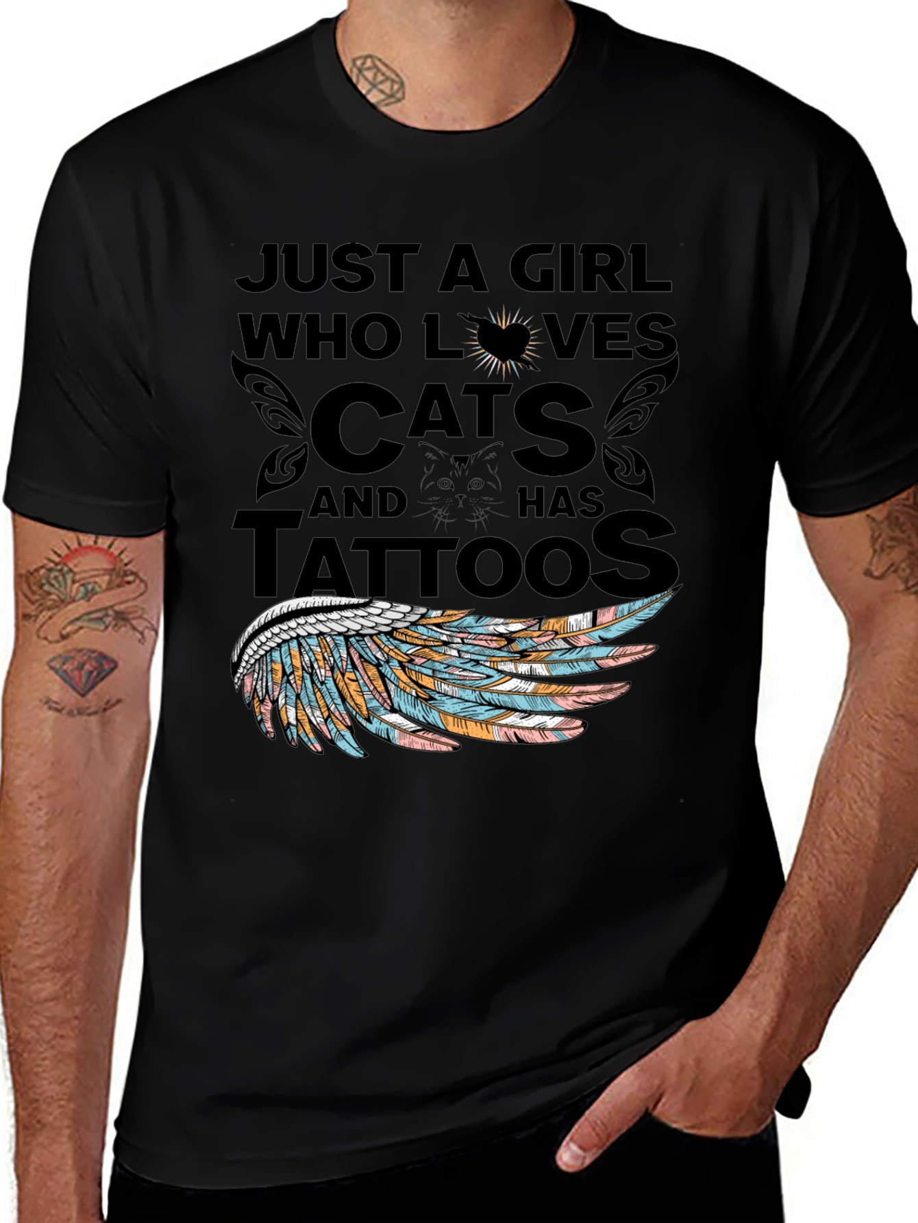 Cat Lover Tattoo T-Shirt