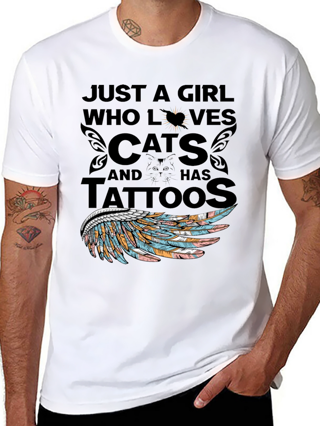 Cat Lover Tattoo T-Shirt