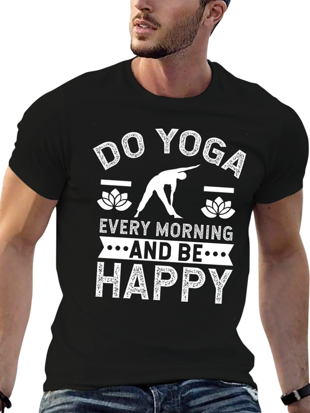 Do Yoga Every Morning Black T-Shirt