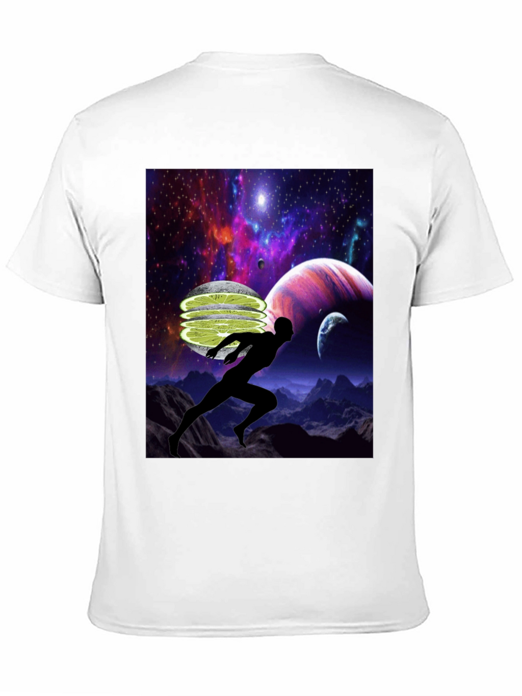 Cosmic Runner Graphic T-Shirt - Black