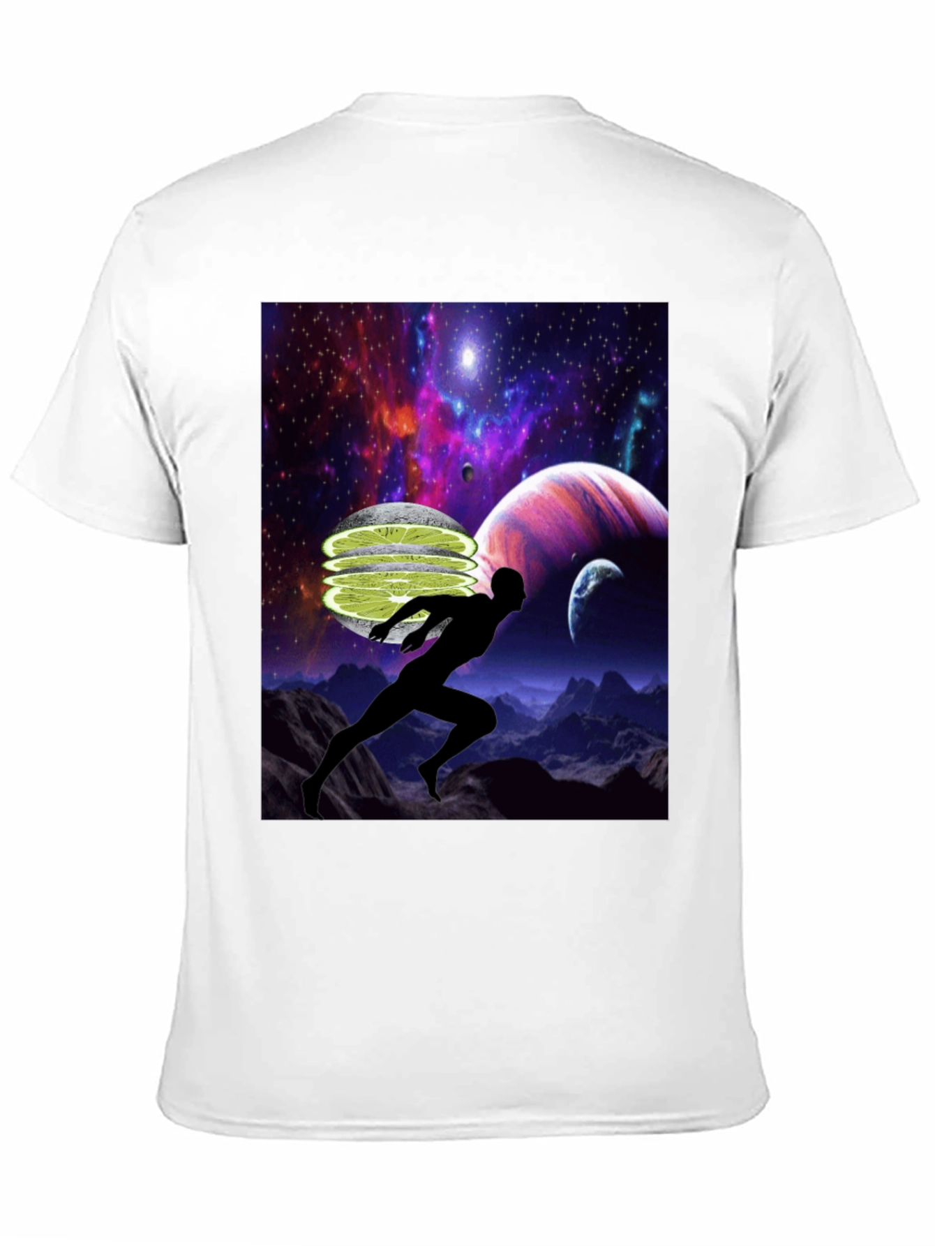 Cosmic Runner Graphic T-Shirt - Black