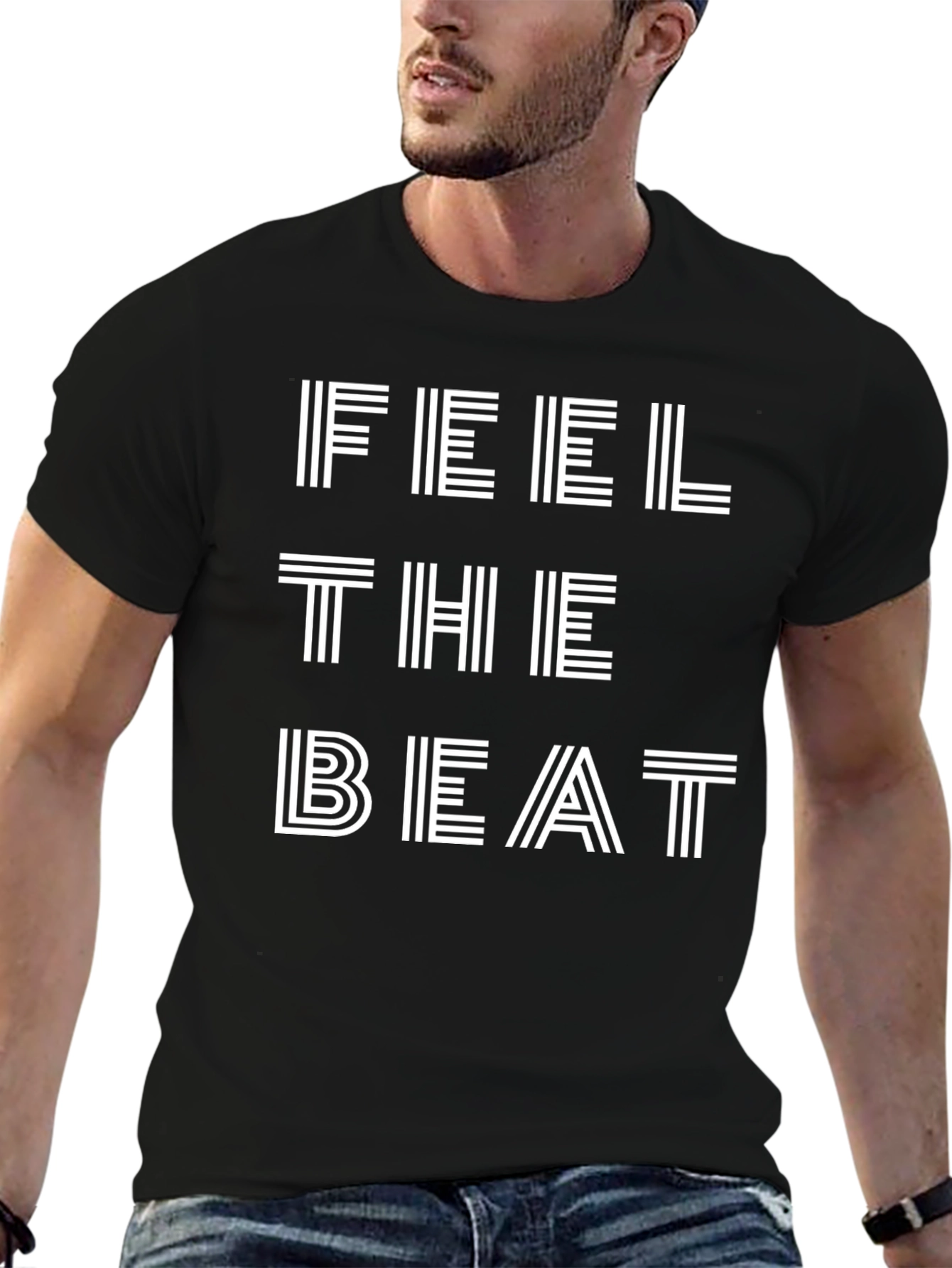Feel The Beat Graphic Tee - Stylish Comfort
