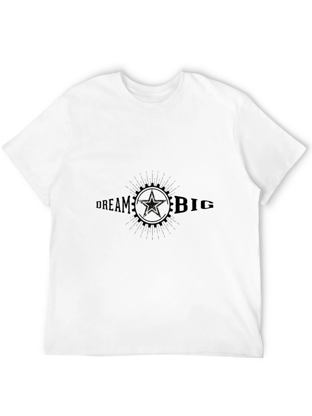 Dream Big Graphic Tee - Black Cotton T-Shirt