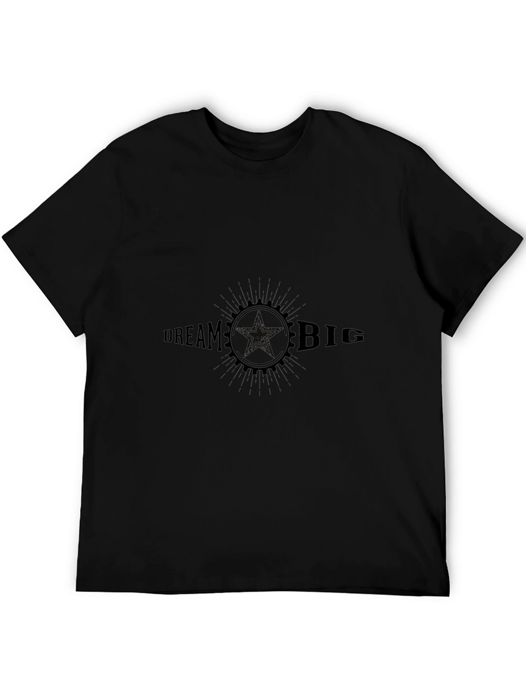 Dream Big Graphic Tee - Black Cotton T-Shirt