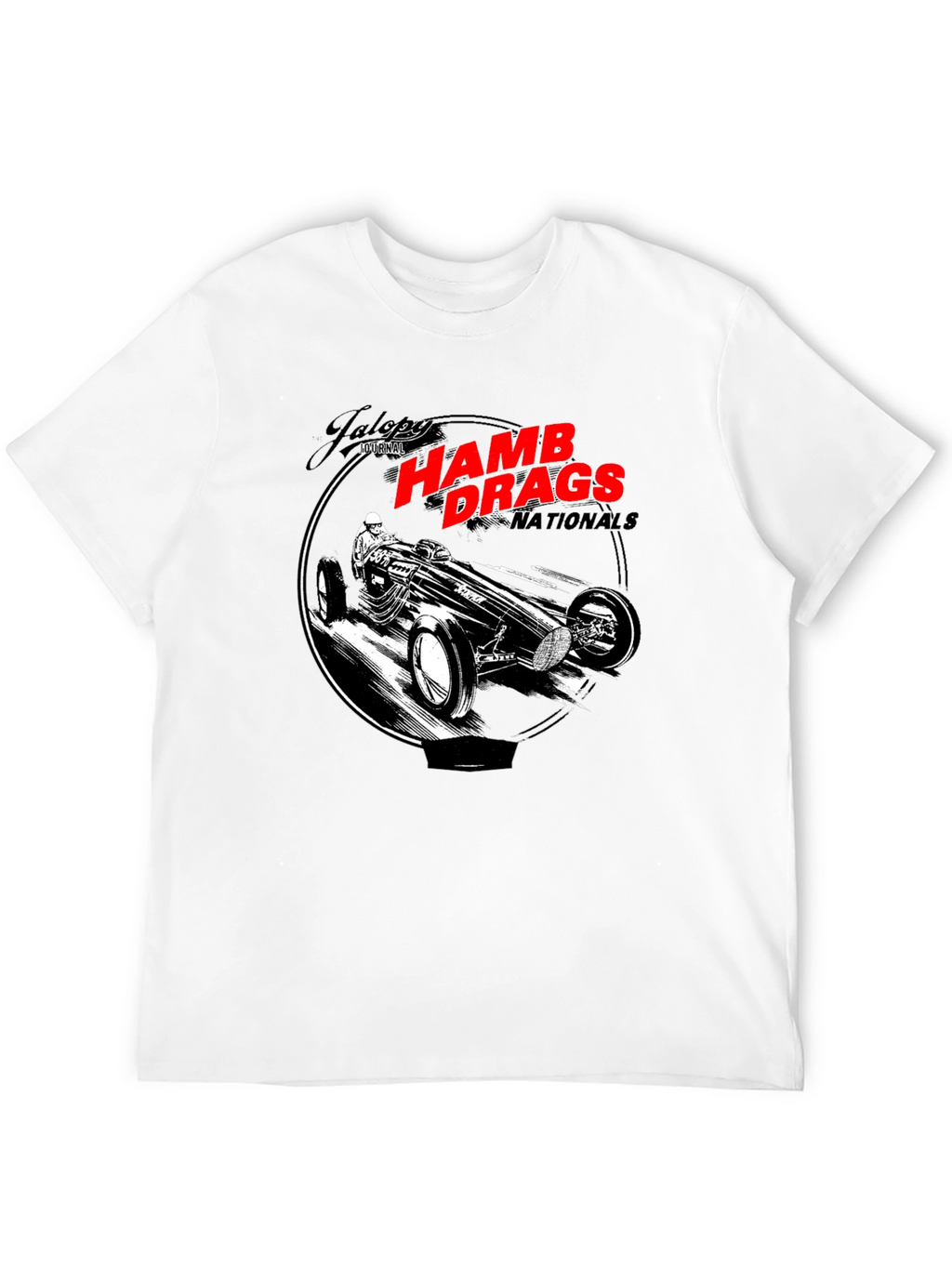 HAMB Drags Nationals Black T-Shirt Car Design