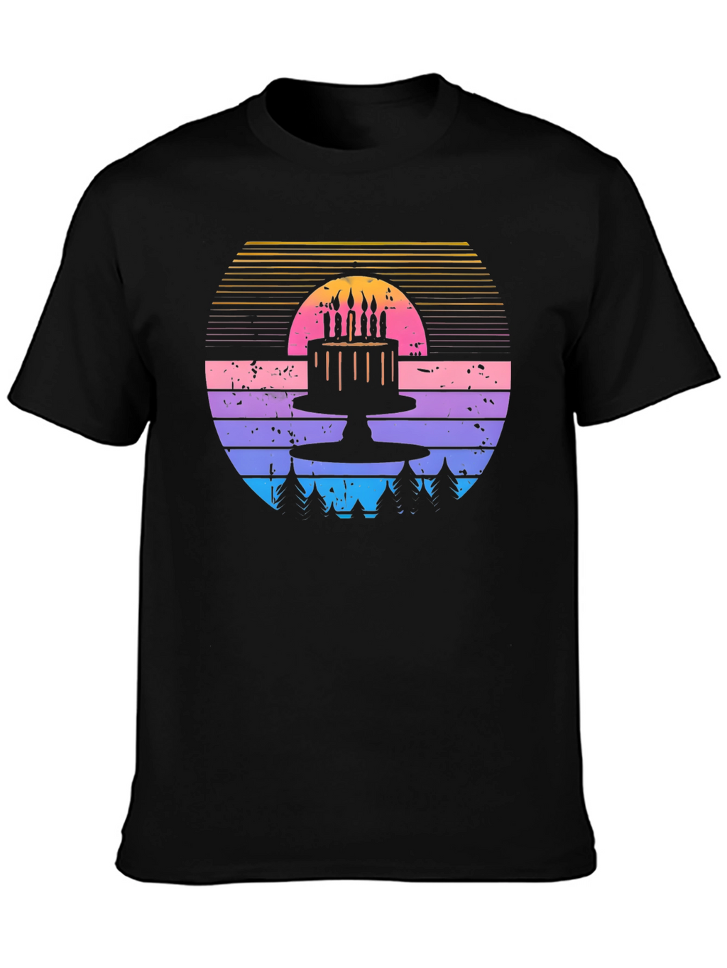 Retro Birthday Cake T-Shirt