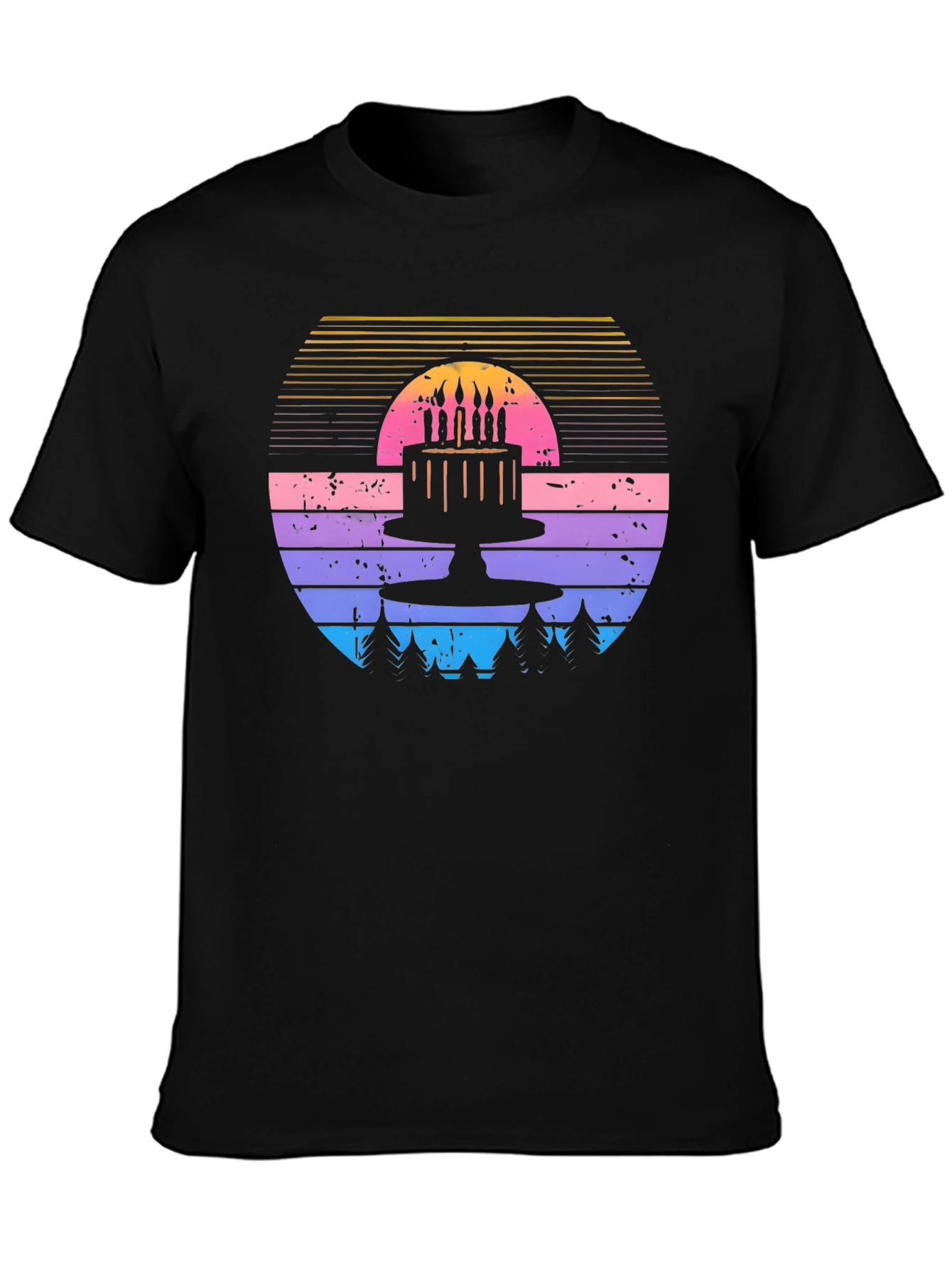 Retro Birthday Cake T-Shirt