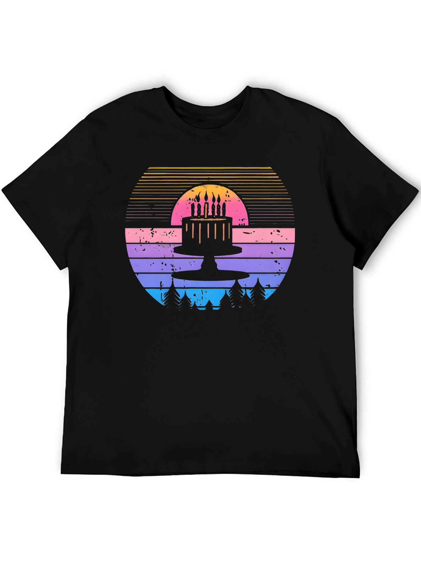 Retro Birthday Cake T-Shirt