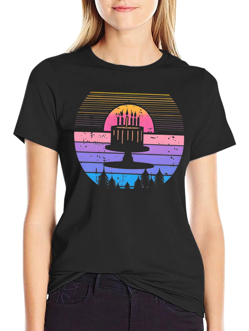 Retro Birthday Cake T-Shirt