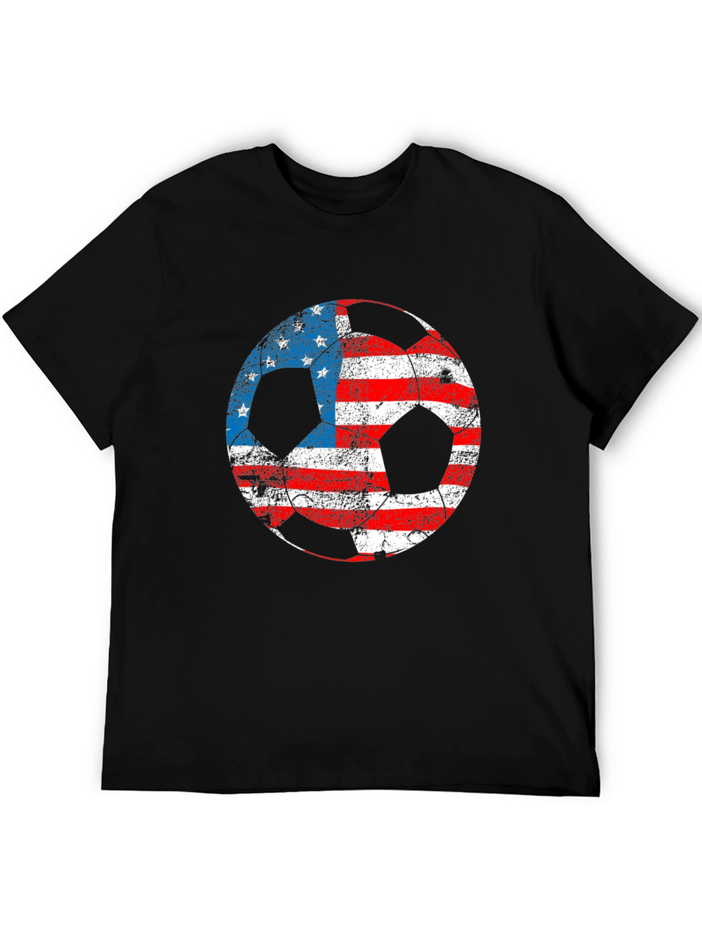 USA Flag Soccer Ball Graphic T-Shirt