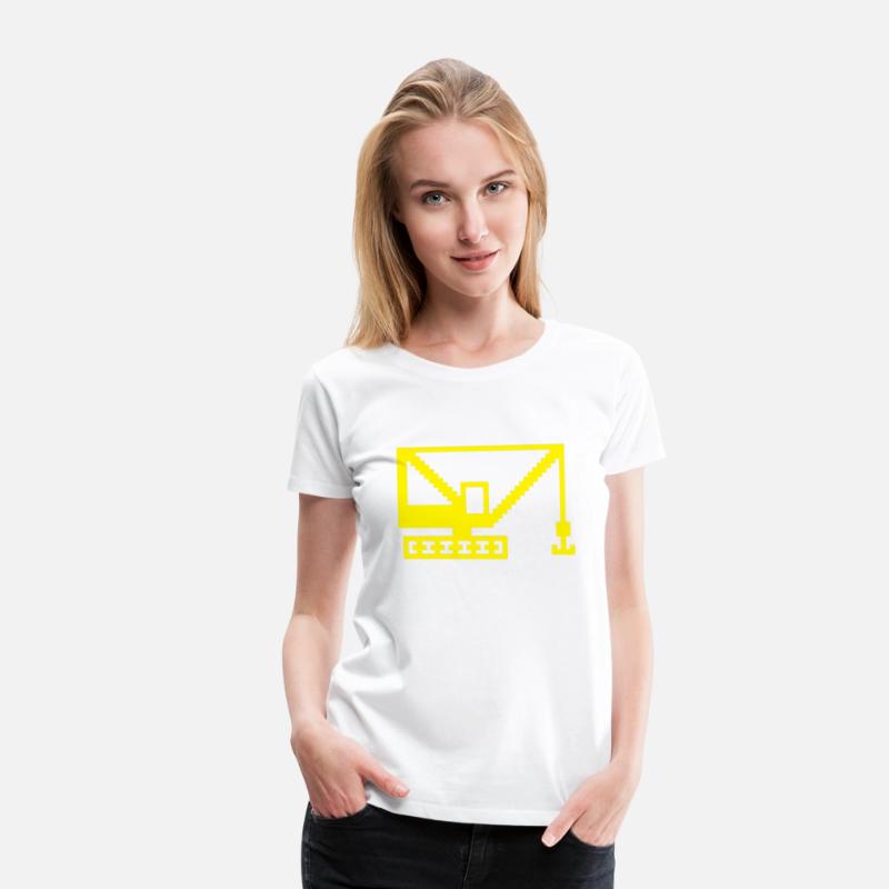 8 BitArt Construction Yellow Crane