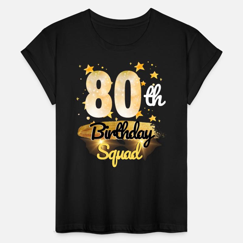80th Birthday Squad 80 Year Old Birthday sparkle