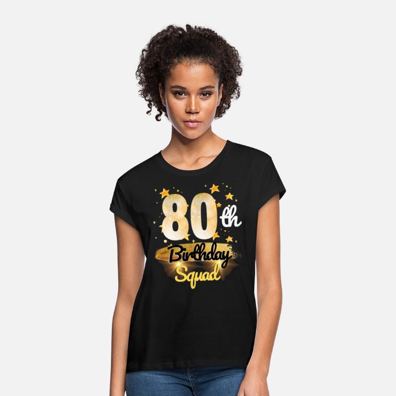 80th Birthday Squad 80 Year Old Birthday sparkle