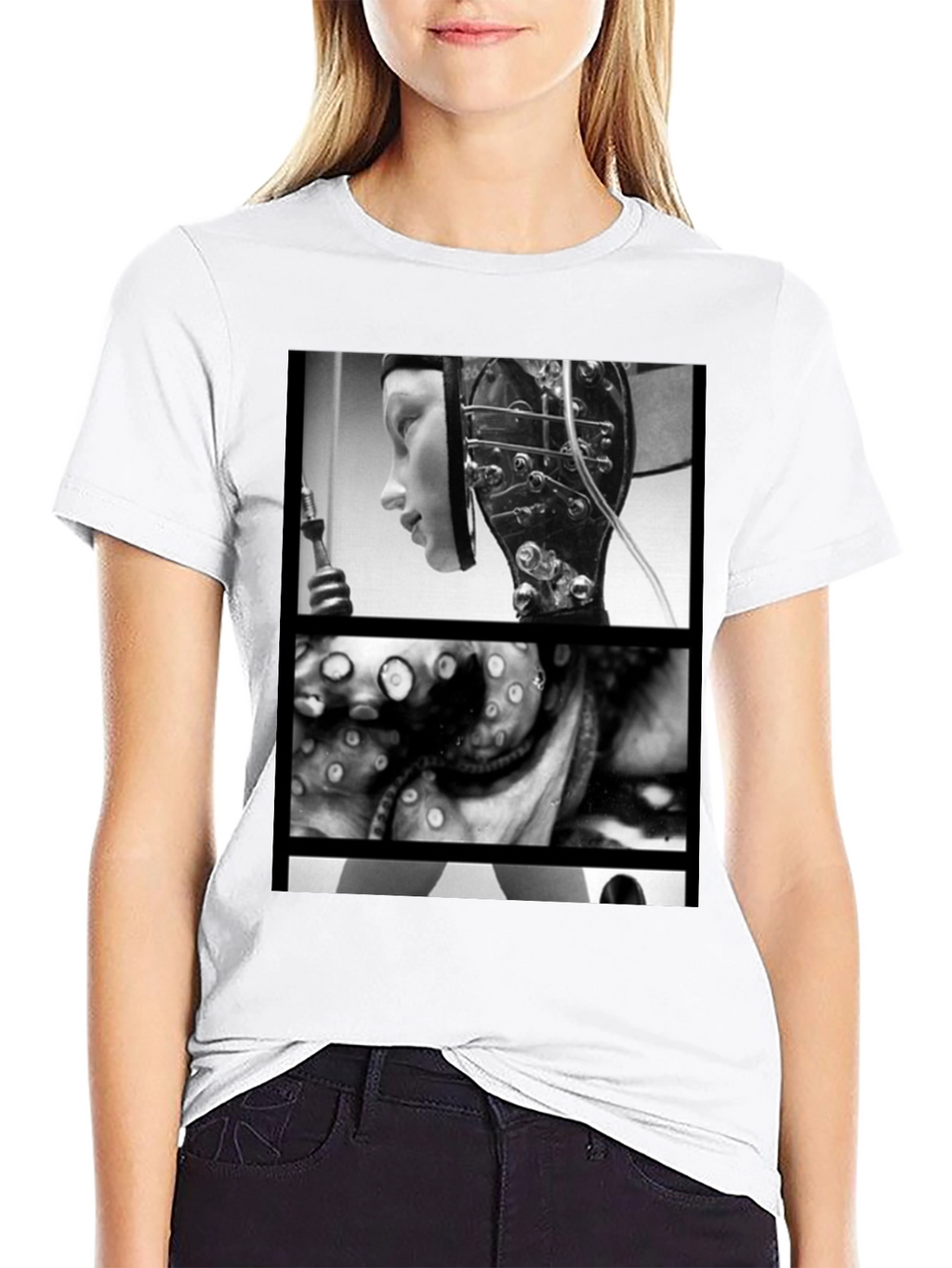 Black T-Shirt with Metropolis Graphic
