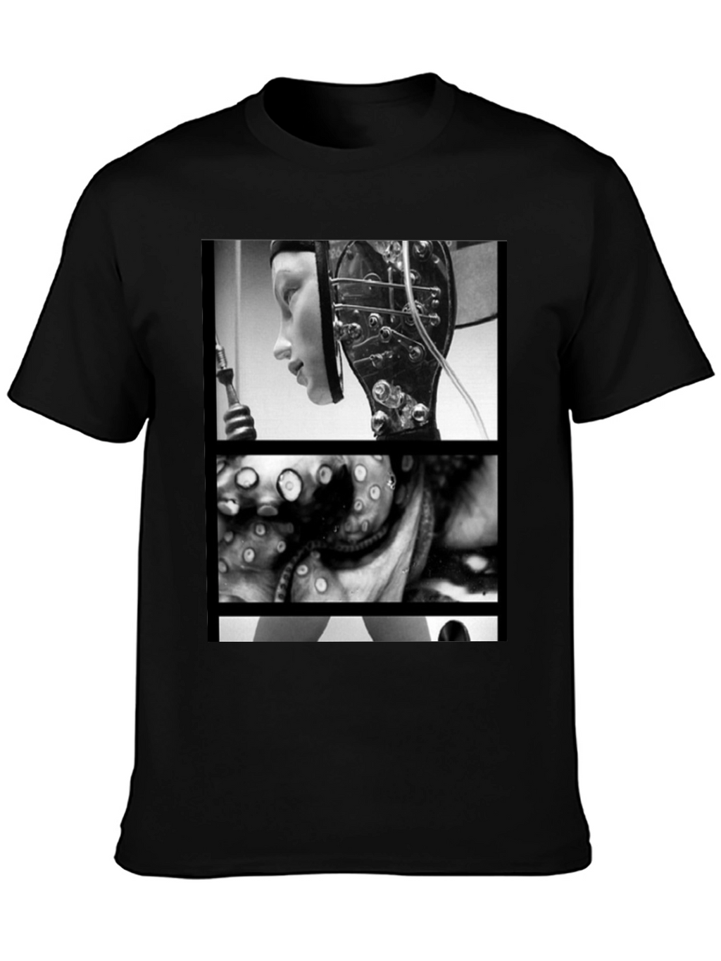 Black T-Shirt with Metropolis Graphic