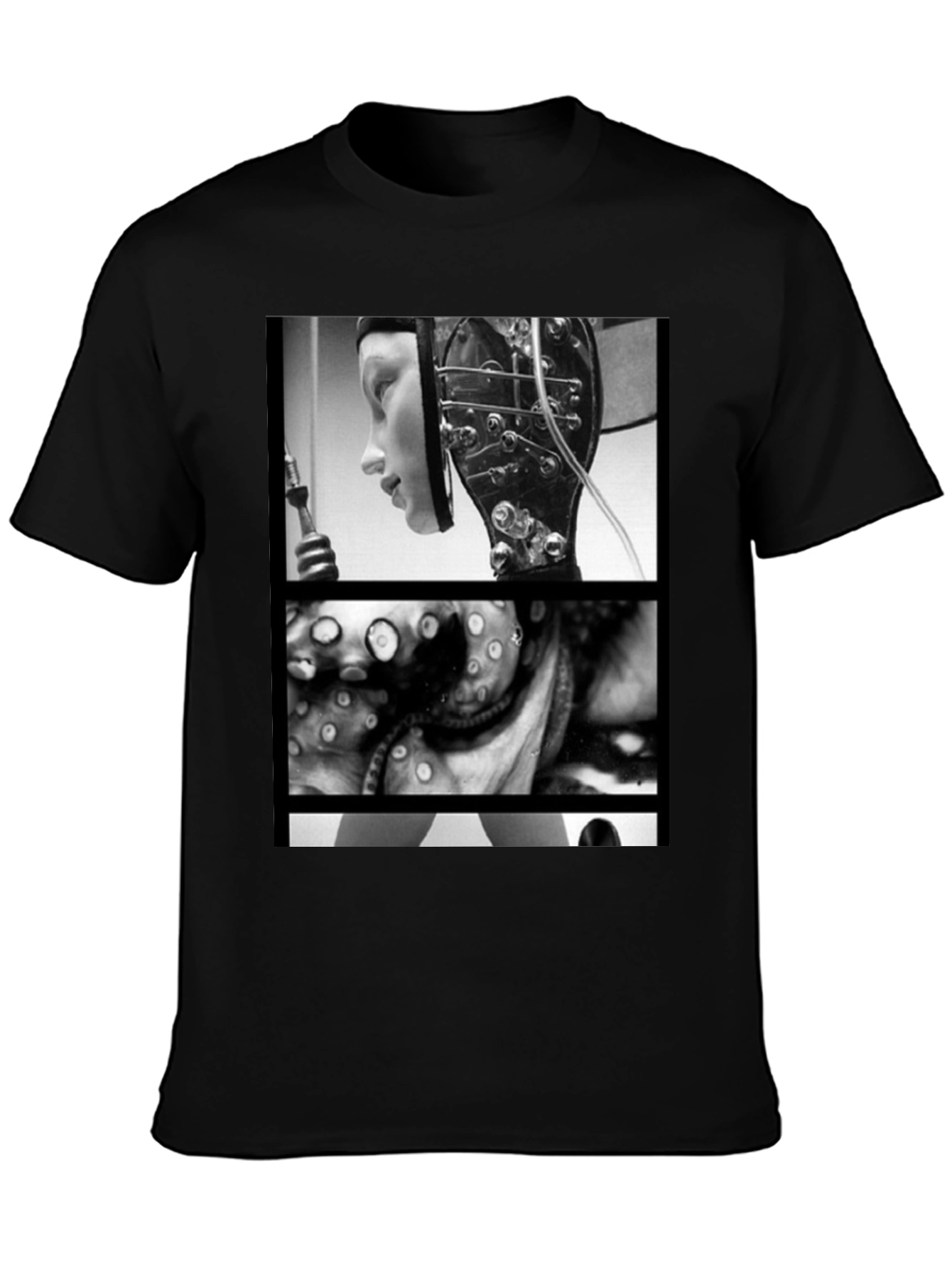 Black T-Shirt with Metropolis Graphic