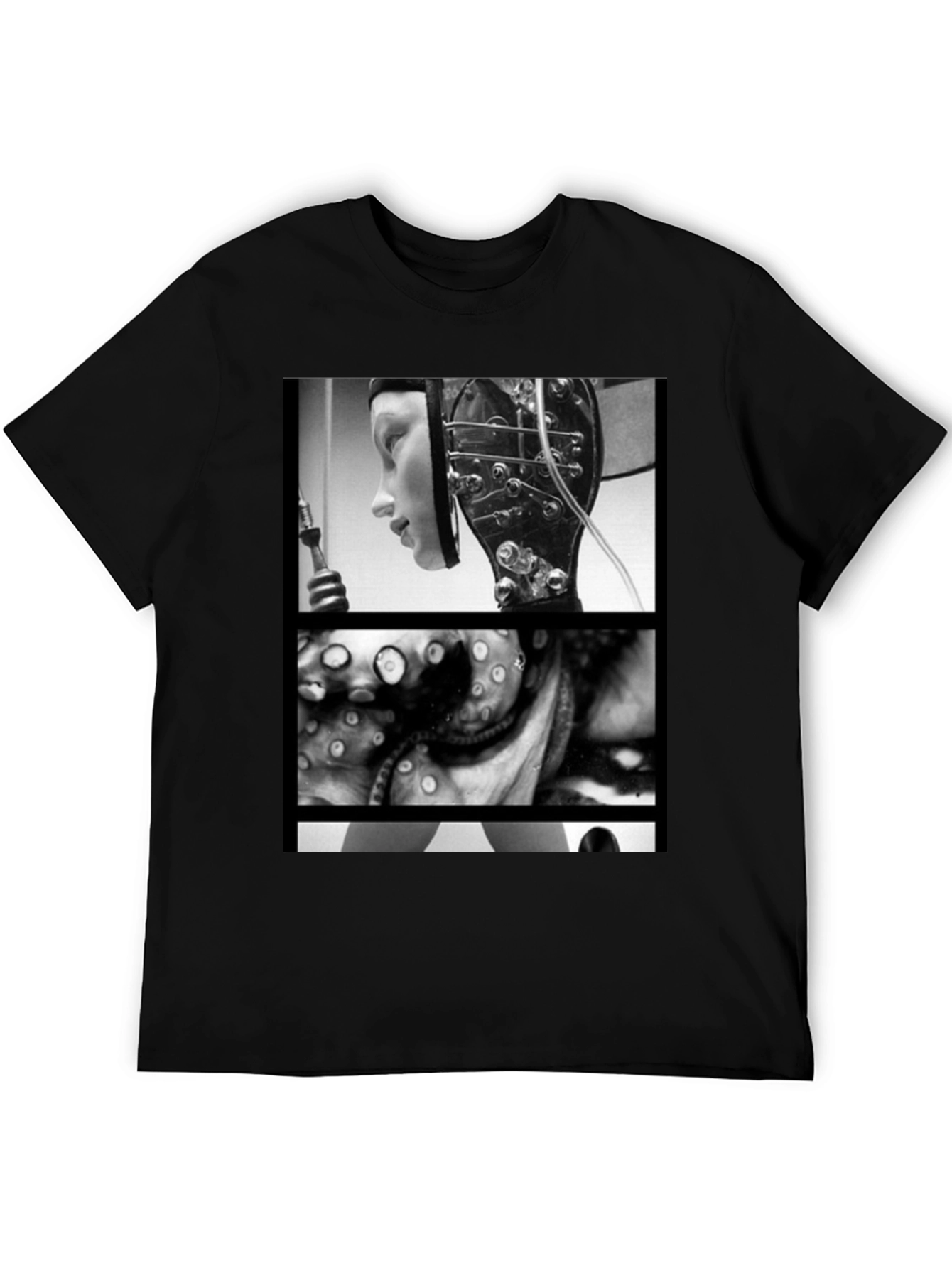 Black T-Shirt with Metropolis Graphic