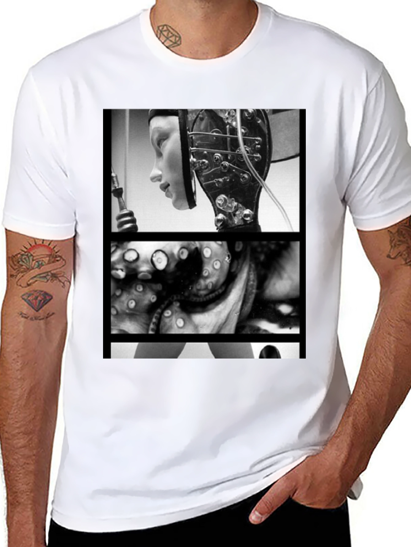 Black T-Shirt with Metropolis Graphic
