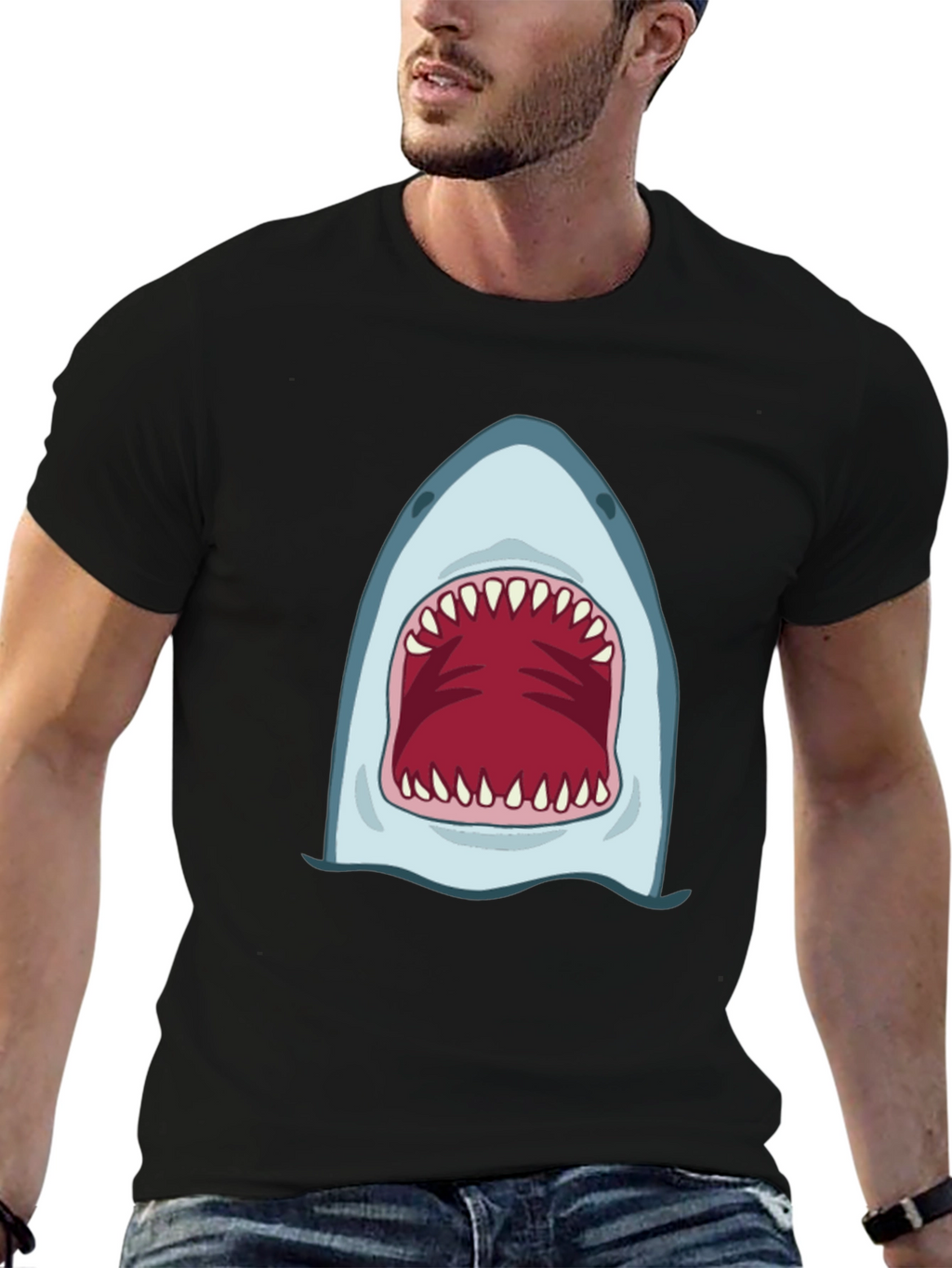 Shark Mouth Graphic Tee - Bold & Unique