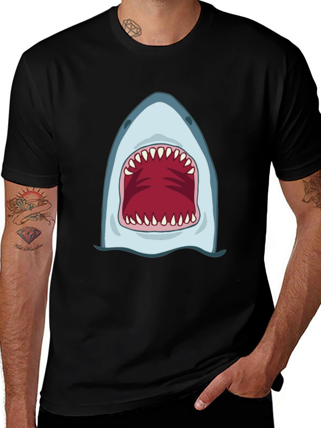 Shark Mouth Graphic Tee - Bold & Unique